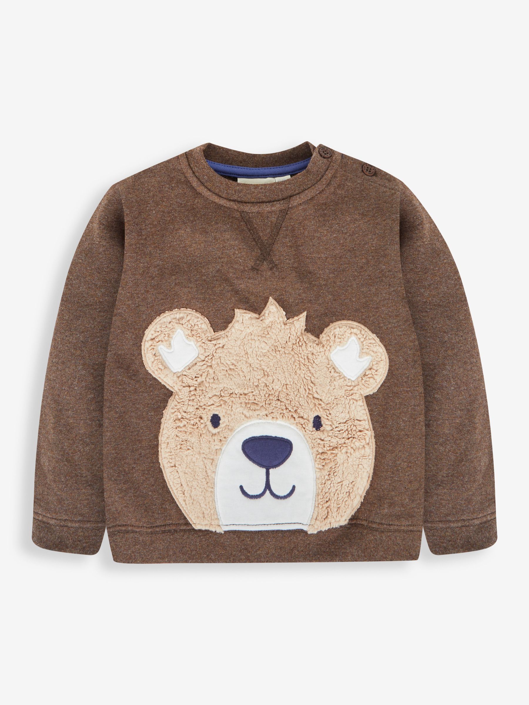 Brown Bear Appliqué Sweatshirt