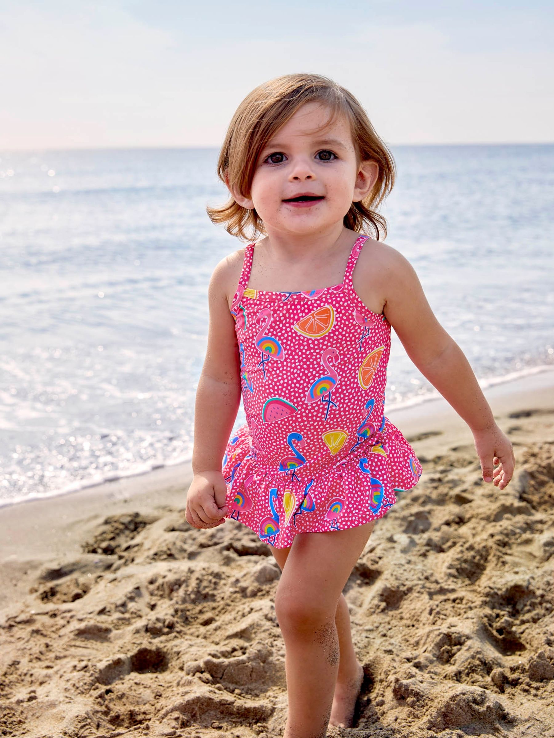 Little girl pink swimsuit outlet