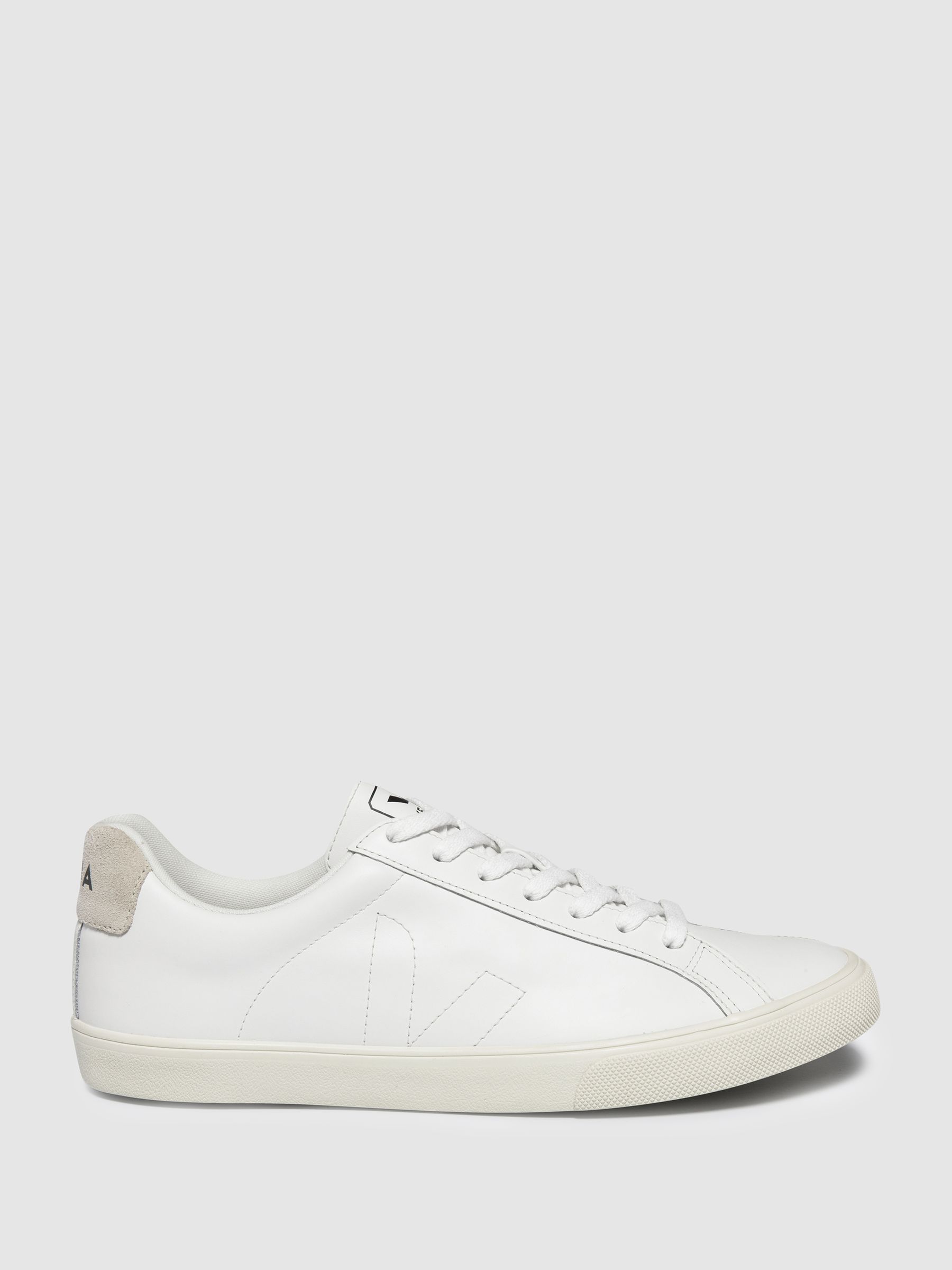 Reiss Veja Leather Trainers in Extra White REISS