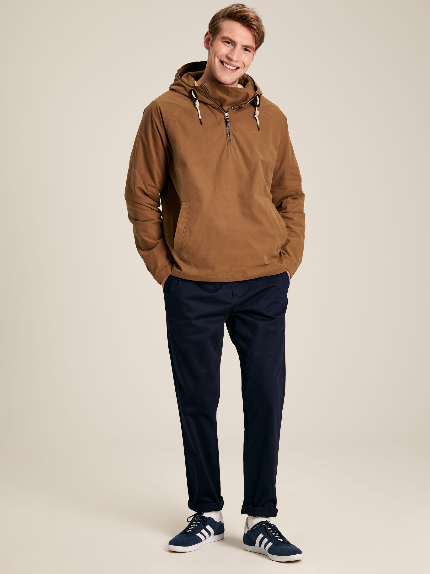 Wilton Brown Pullover Wax Jacket Joules