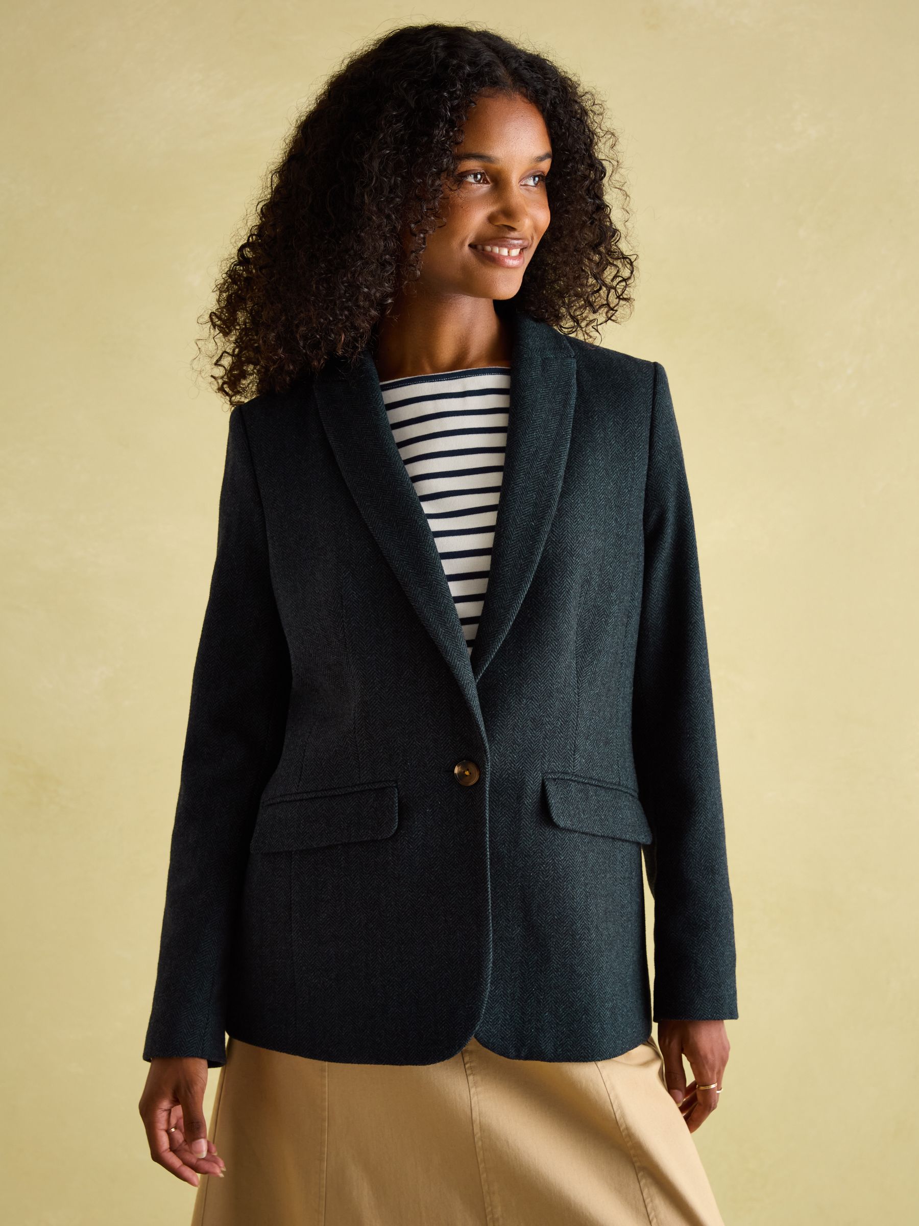 Joules navy wool coat sales