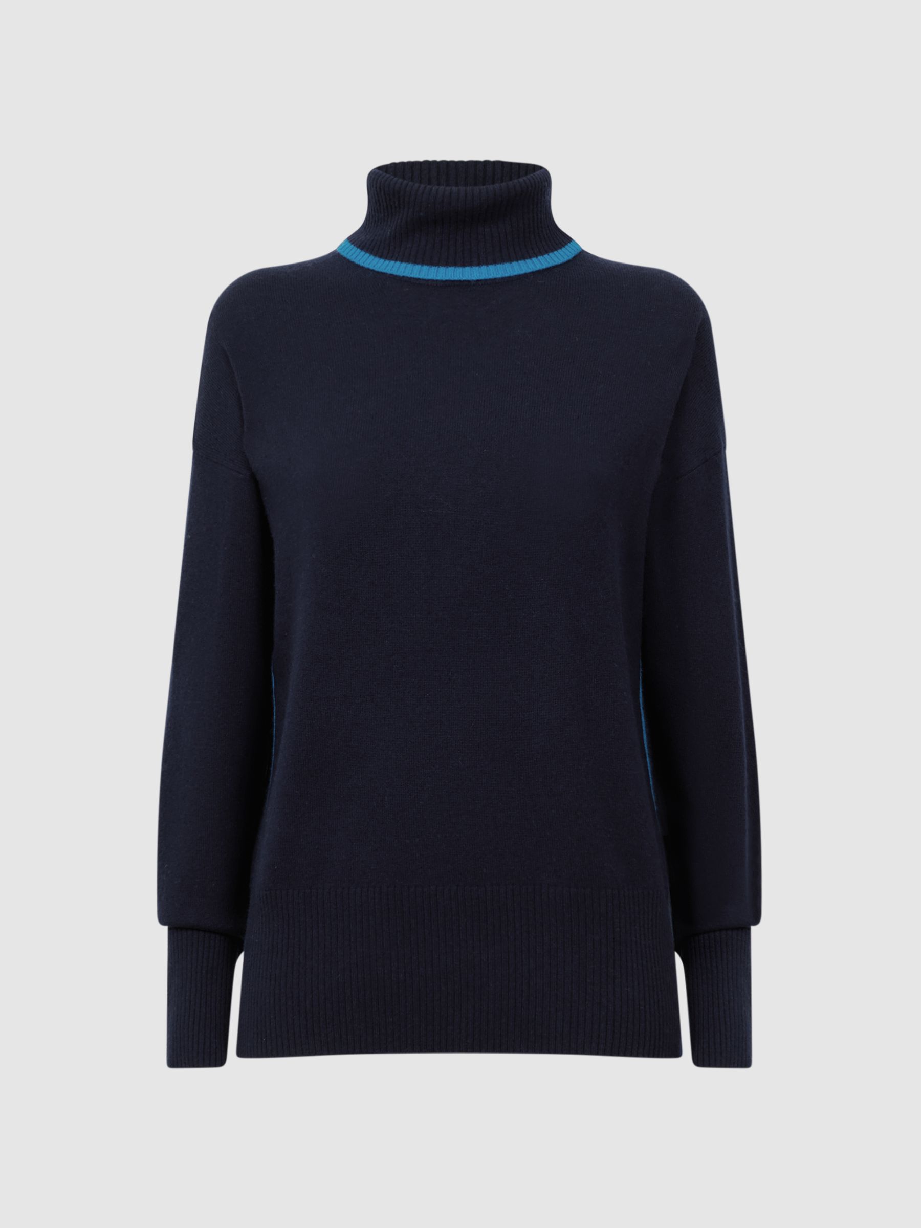 Navy blue roll neck store