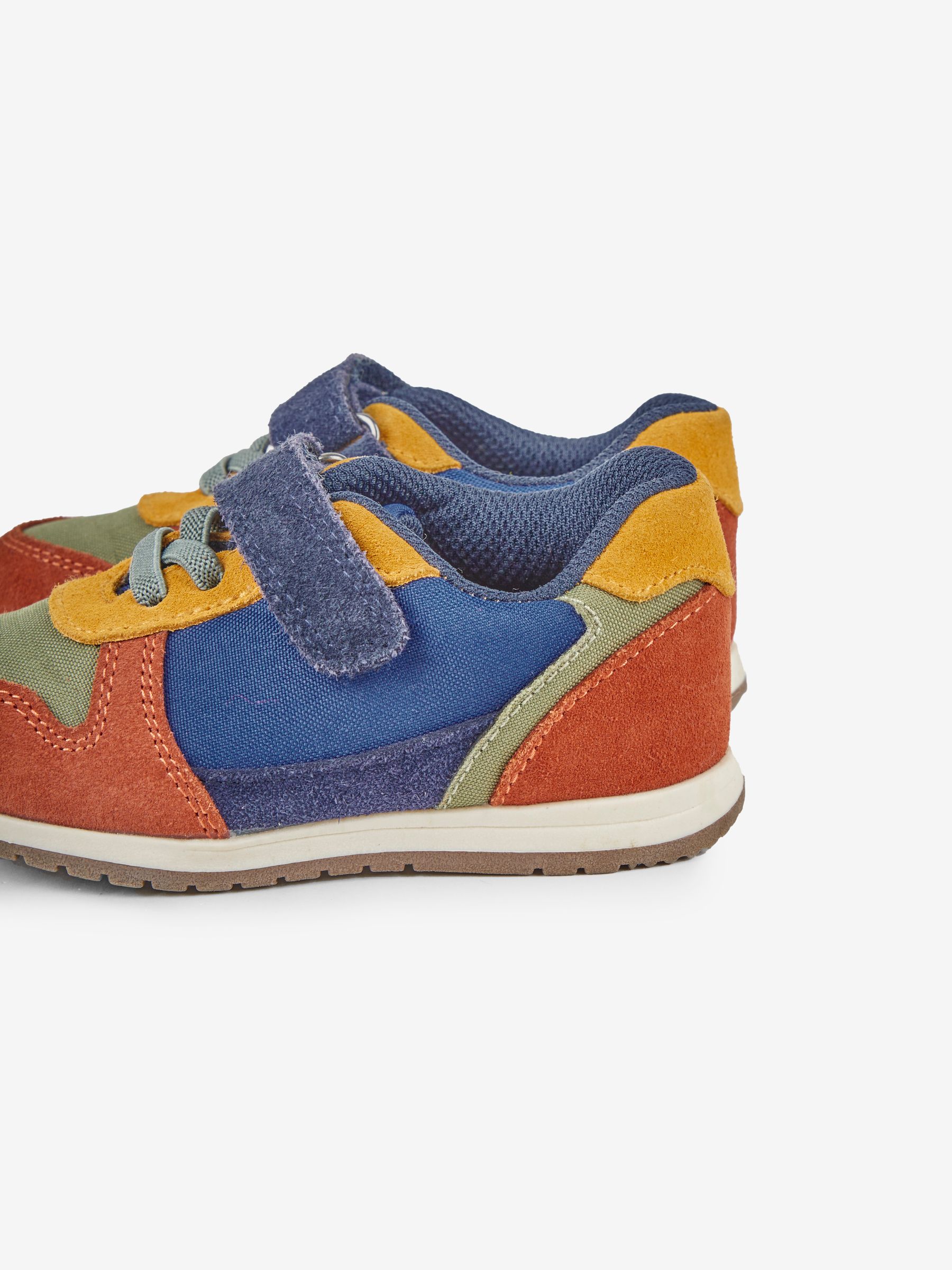 Buy JoJo Maman Bebe Navy Blue Multi Riptape Trainers from the JoJo Maman Bebe UK online shop
