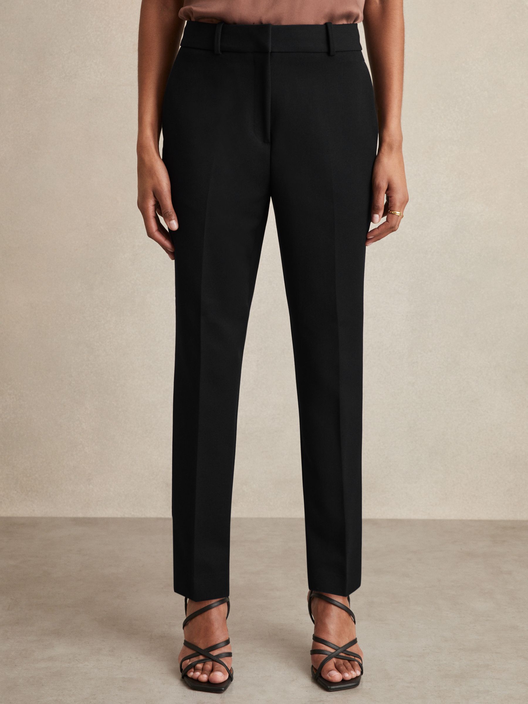 Reiss Petite Slim Fit Suit Trousers in Black REISS