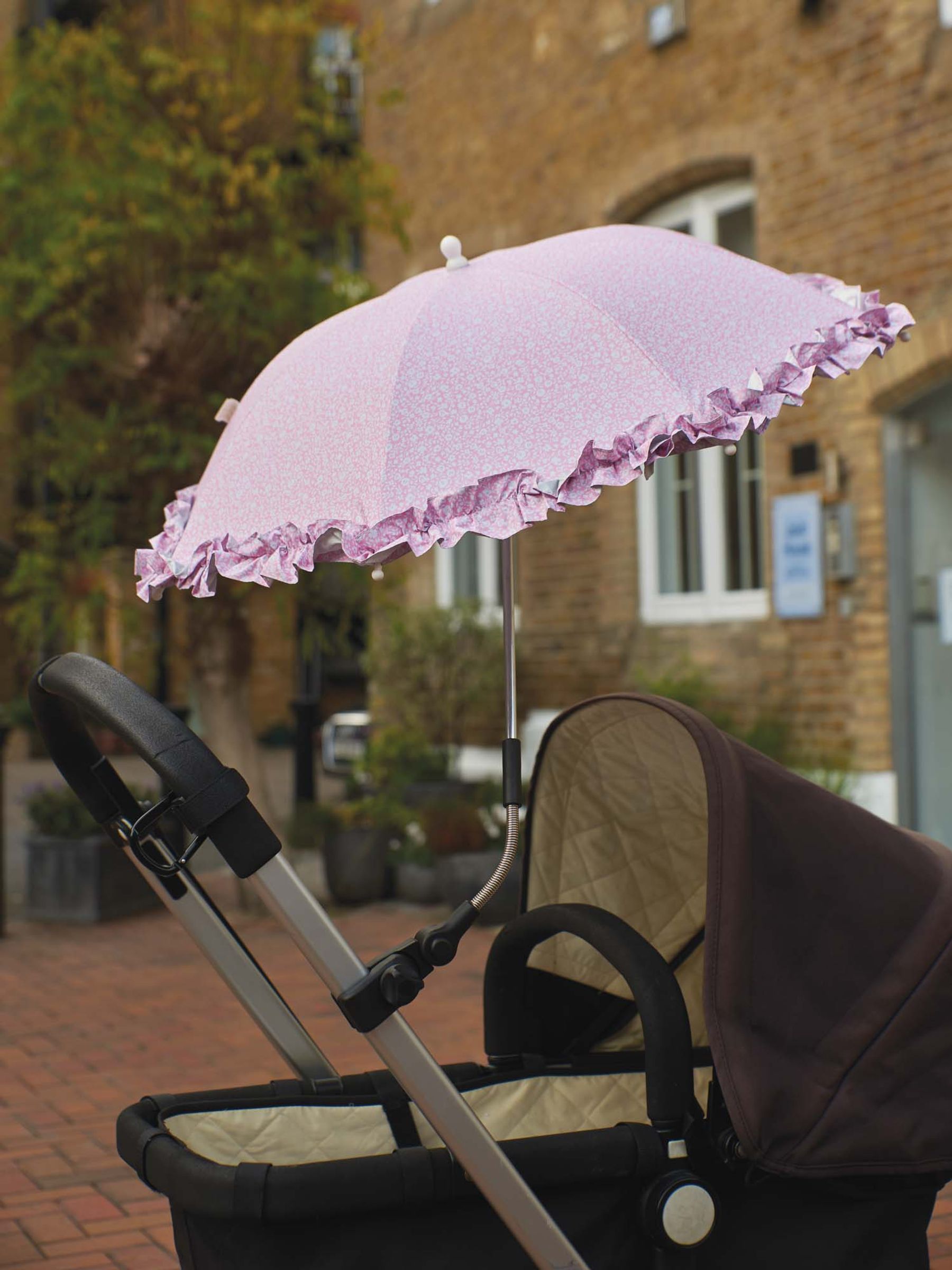 Pink Floral Buggy Parasol