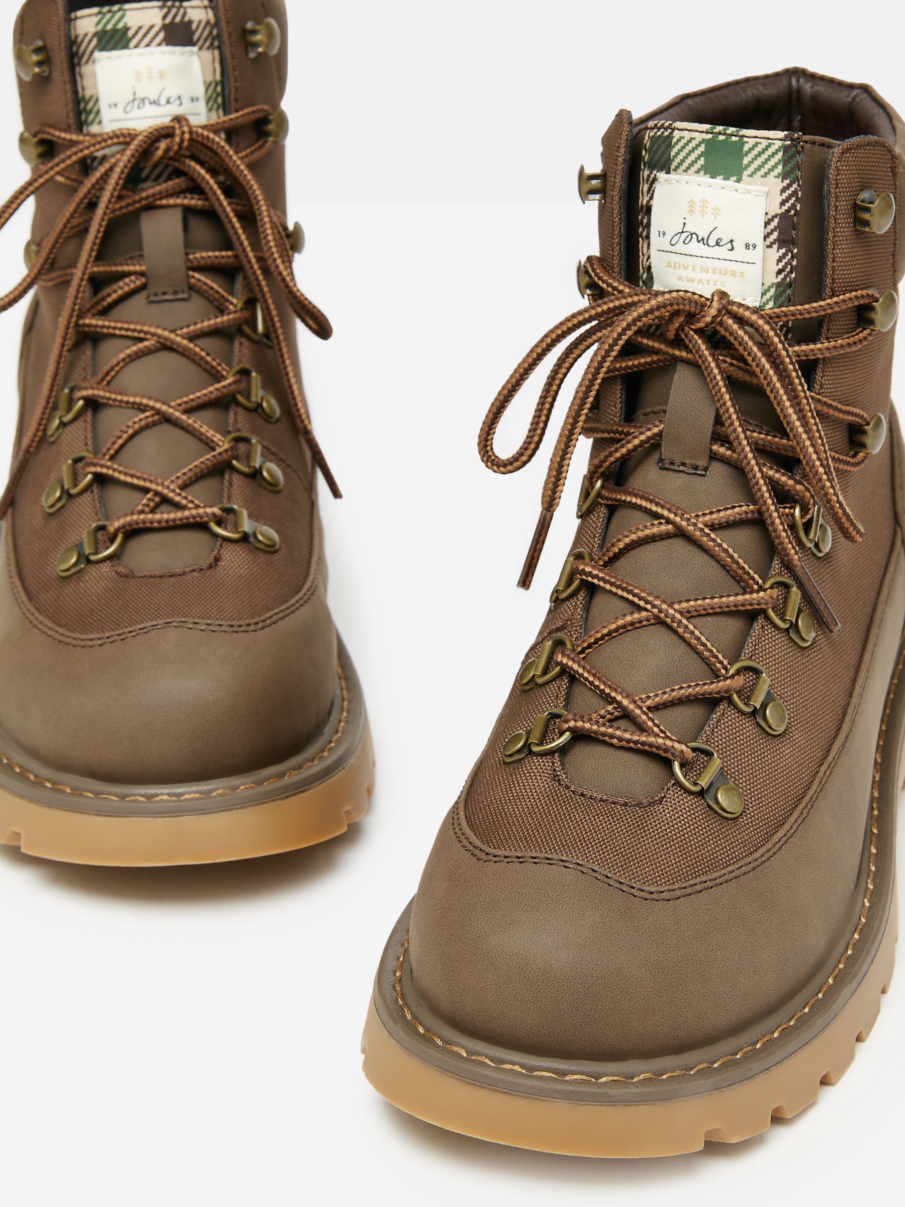 Buy Joules Kendall Chocolate Brown Lace Up Boots from the Joules online shop