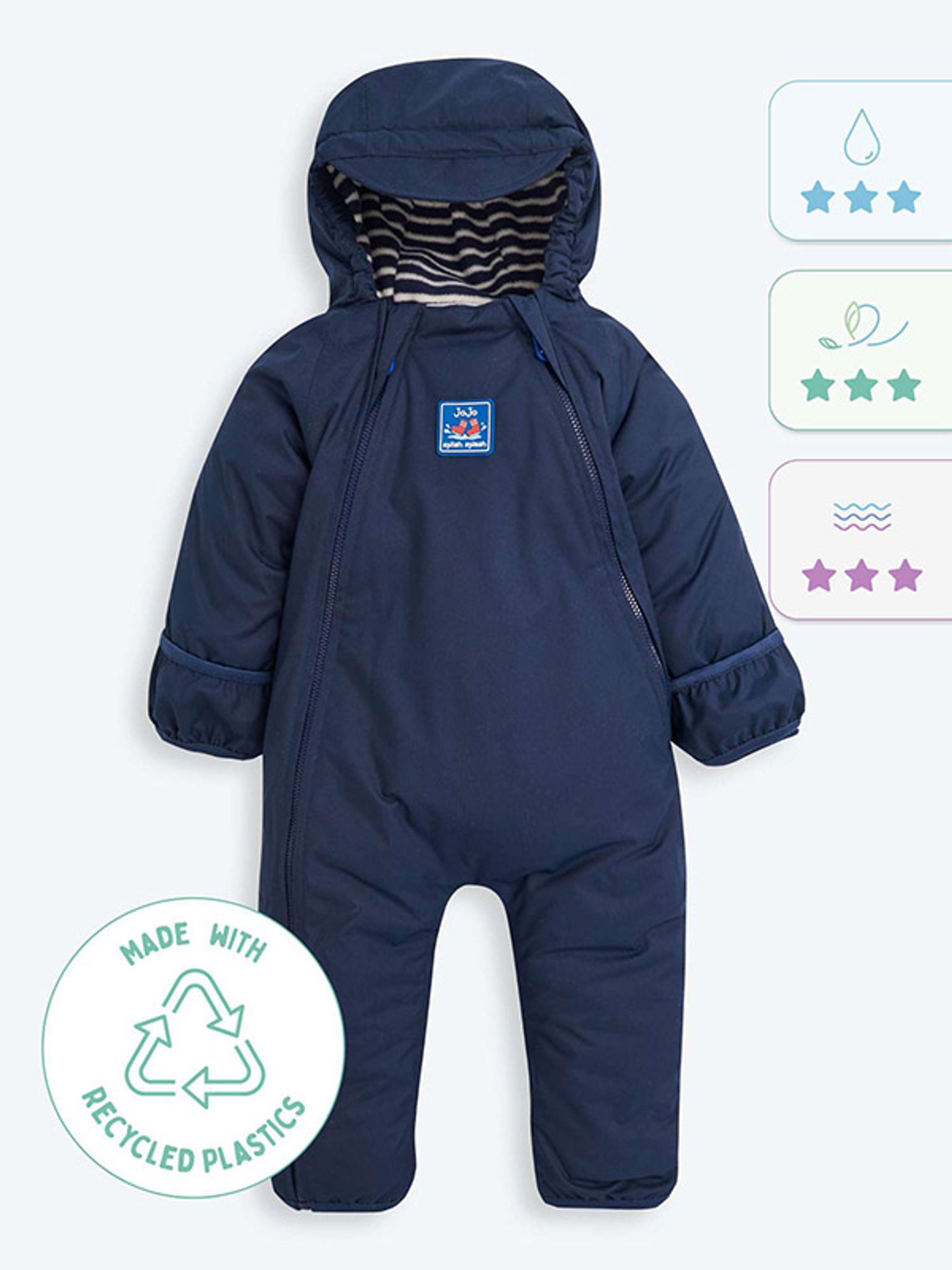Baby fleece lined waterproof suit shop