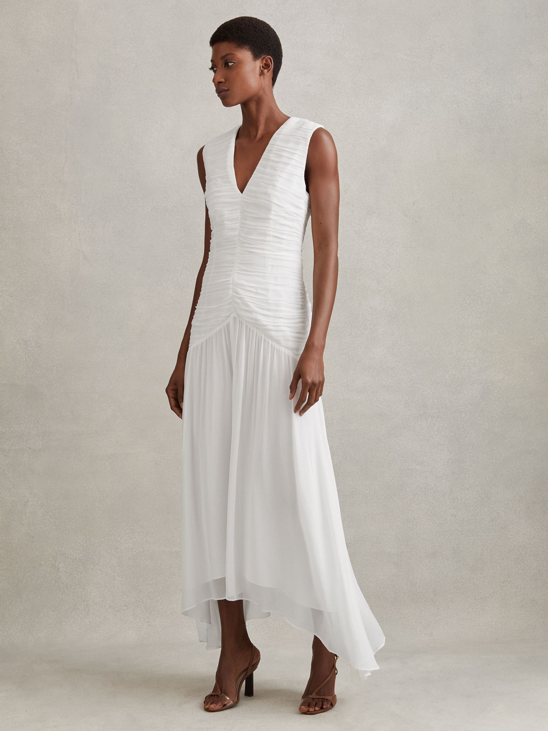 White bodycon midi dress store