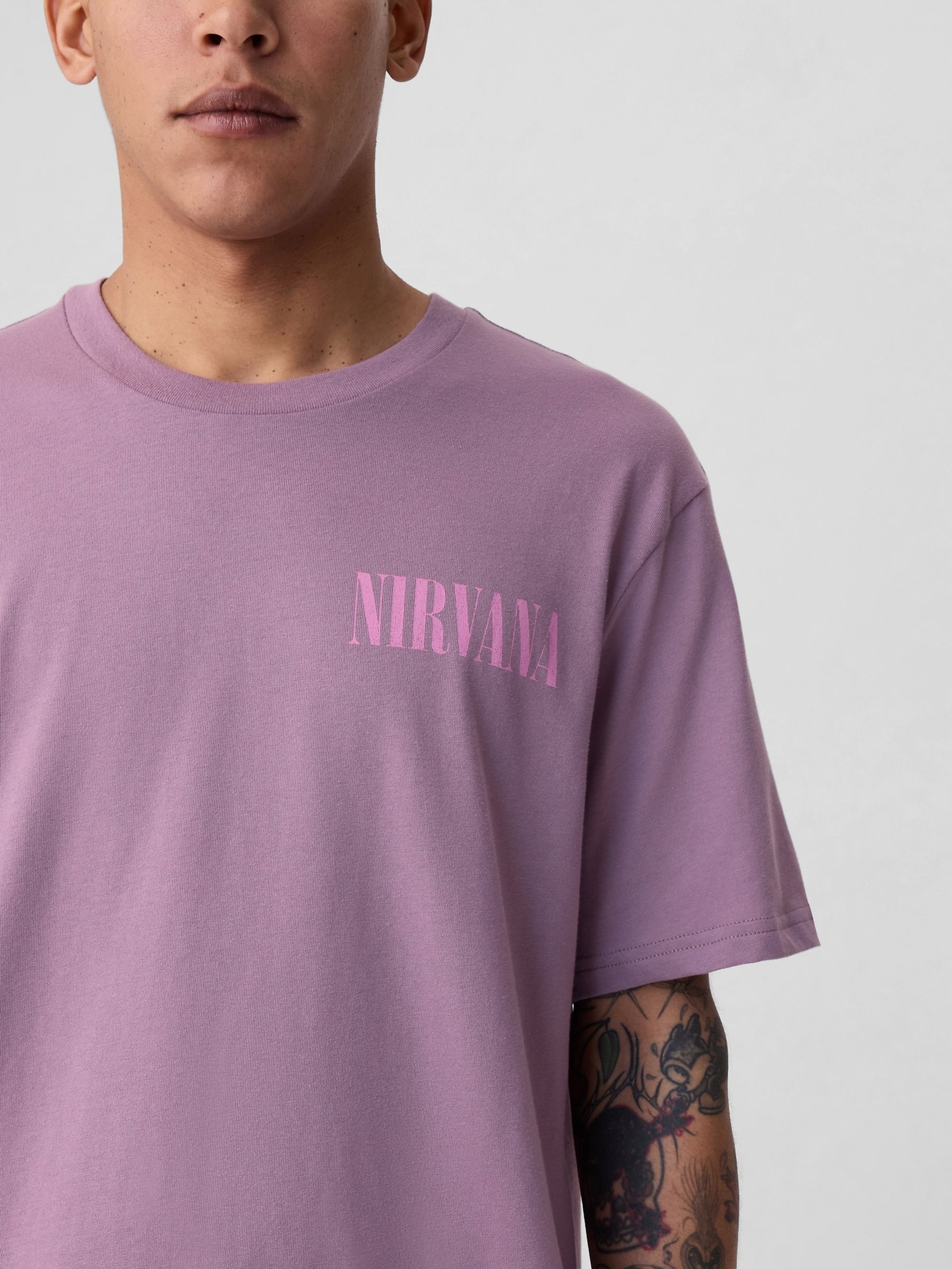 Nirvana t shirt cotton on top