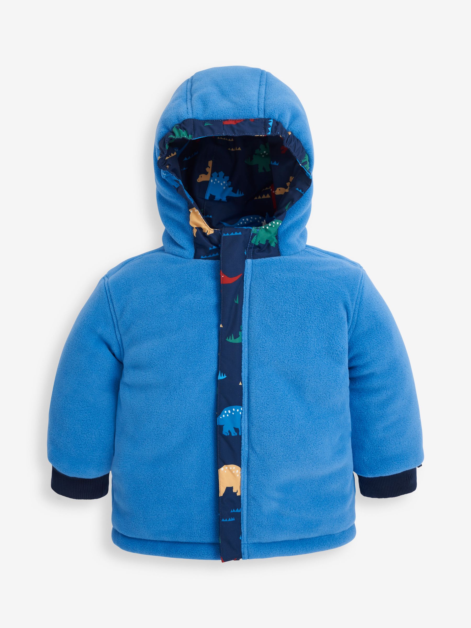 Buy JoJo Maman Bebe Dinosaur Reversible Fleece Lined Jacket in Navy from the JoJo Maman Bebe UK online shop