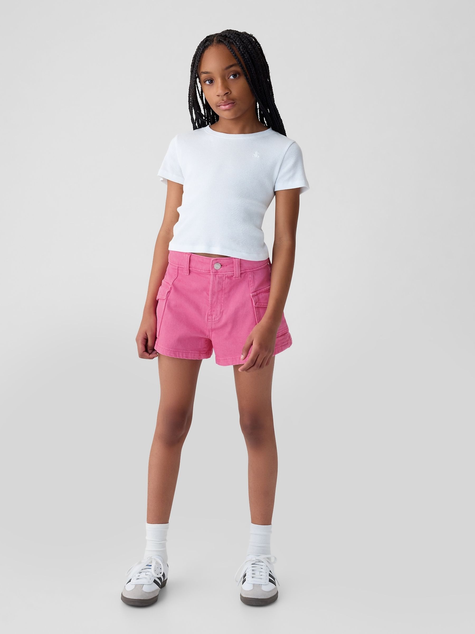 Pink high rise shorts cheap