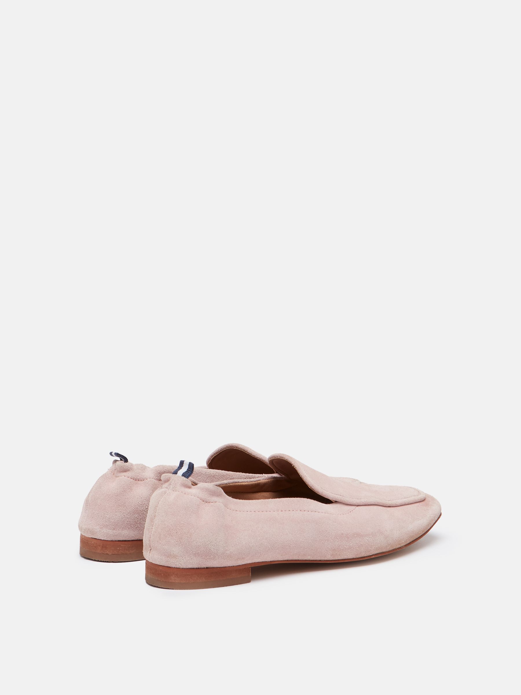 Buy Joules Sloane Narrow Fit Pink Suede Loafers from the Joules online shop