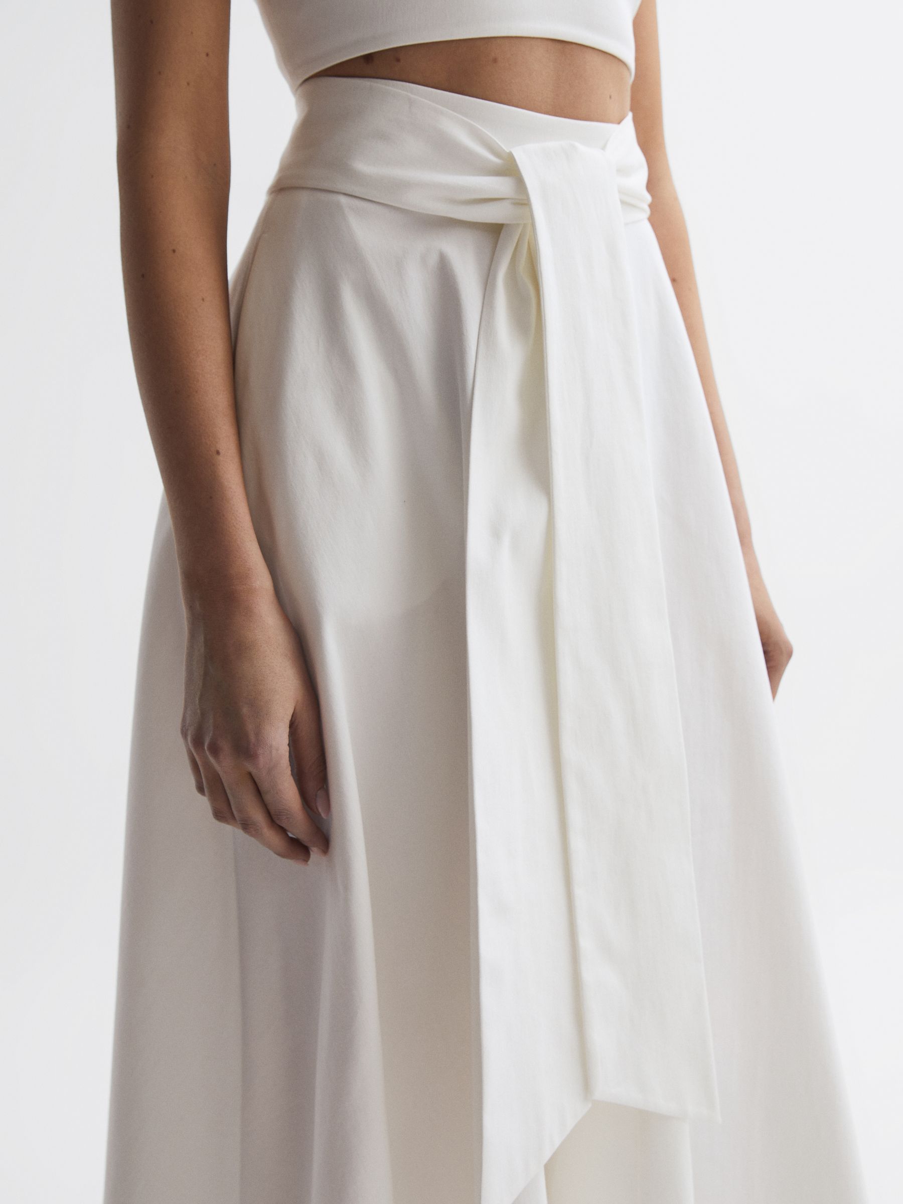 White skirt reiss hot sale