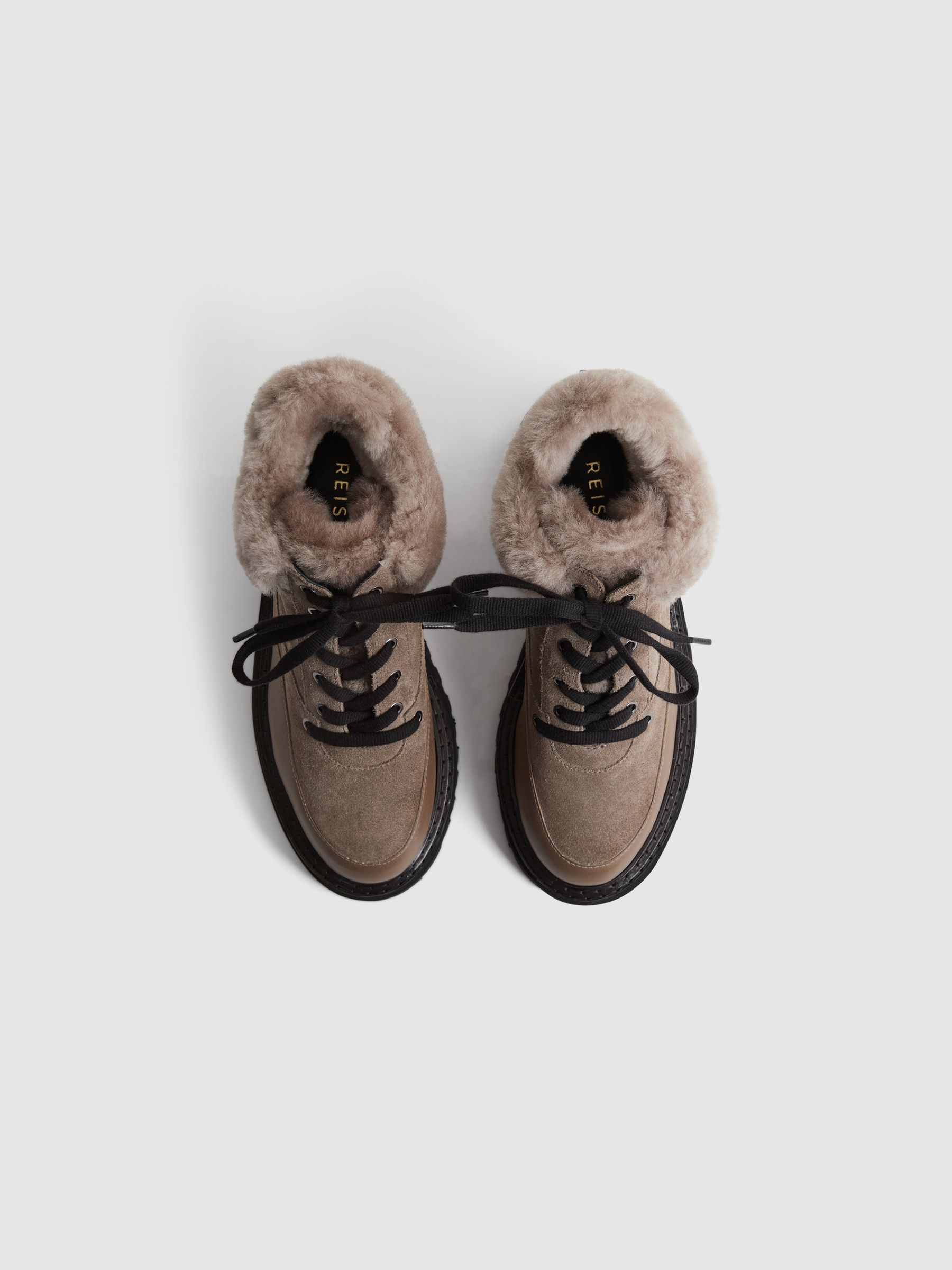 Womens faux fur hiking boots cheap