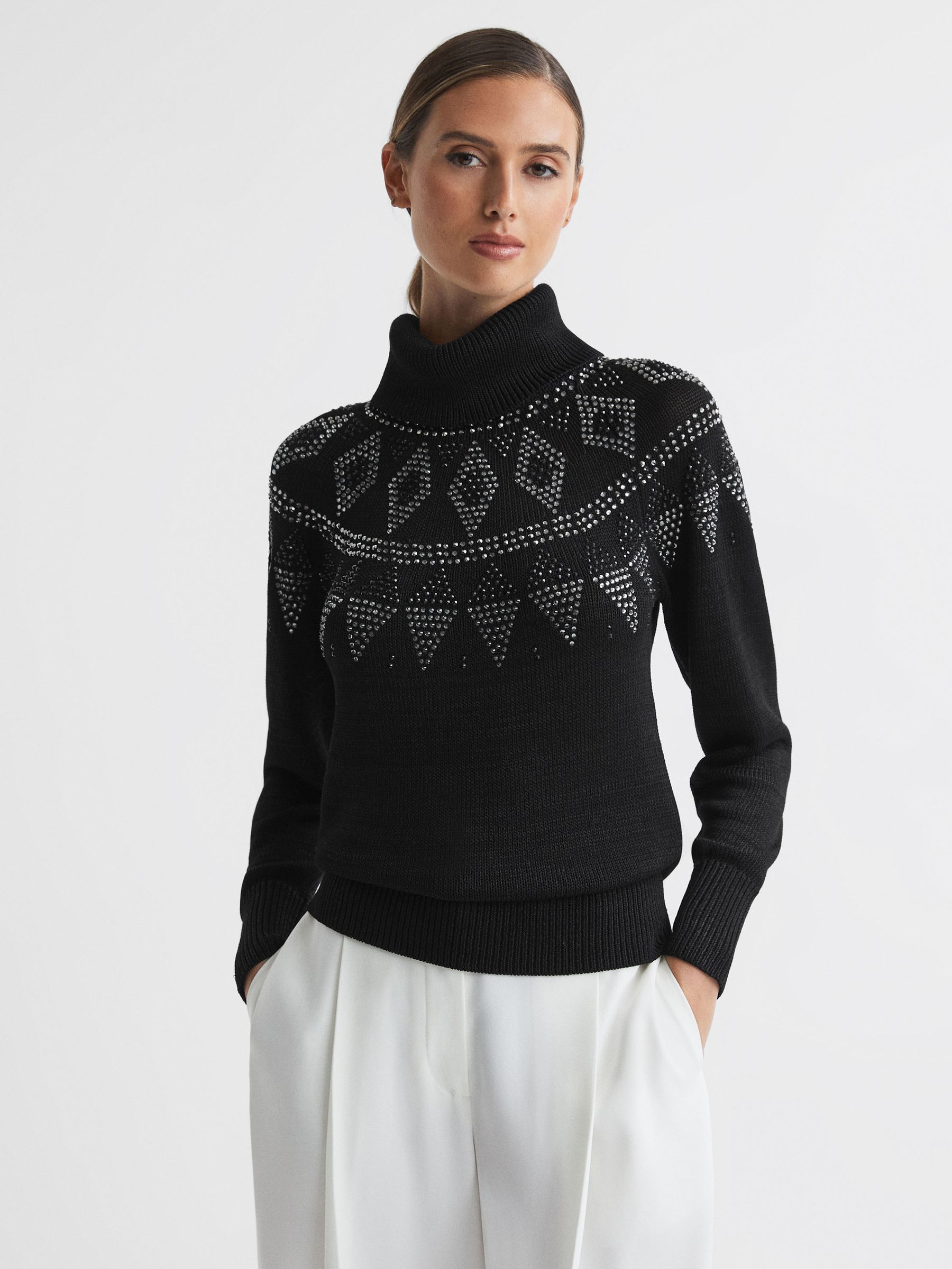 Reiss black jumper top