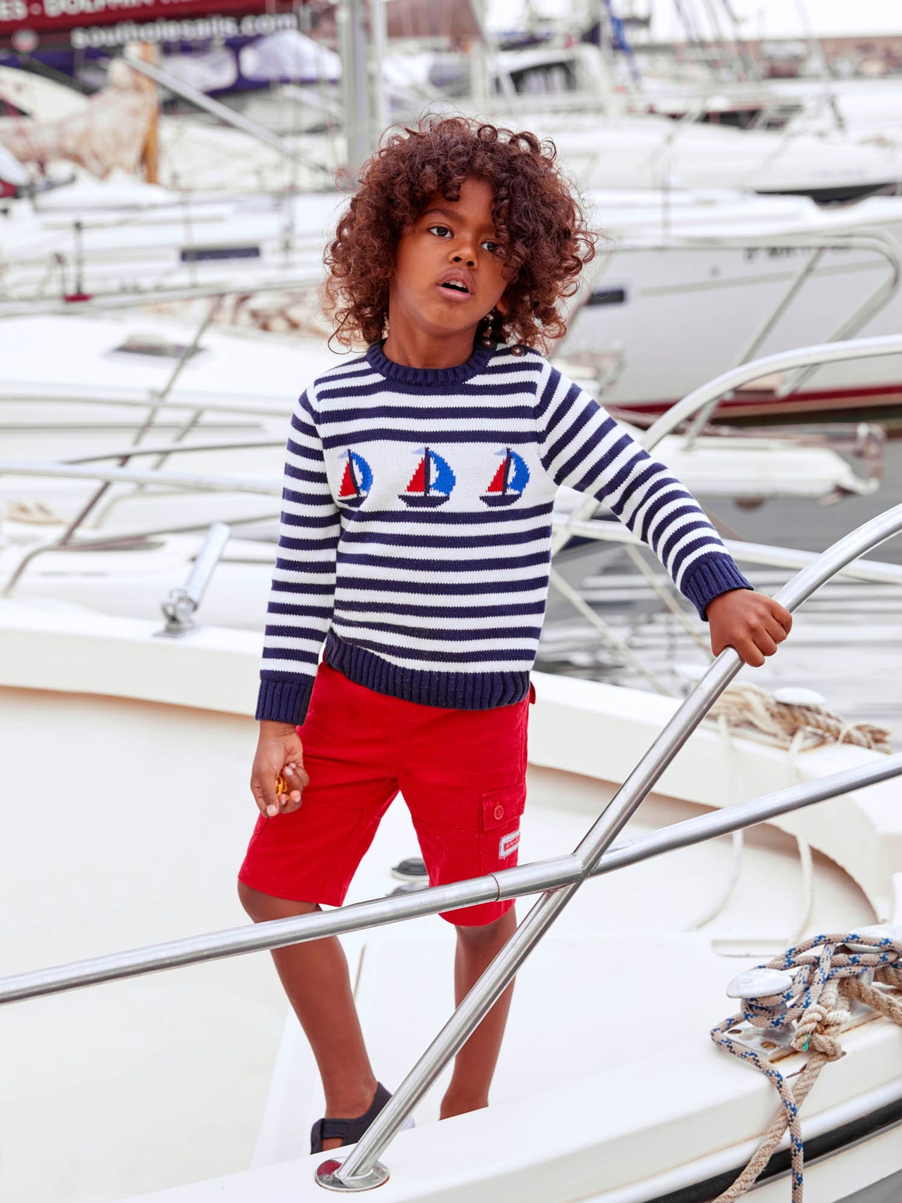 Buy JoJo Maman Bebe Navy Nautical Boat Jumper from the JoJo Maman Bebe UK online shop