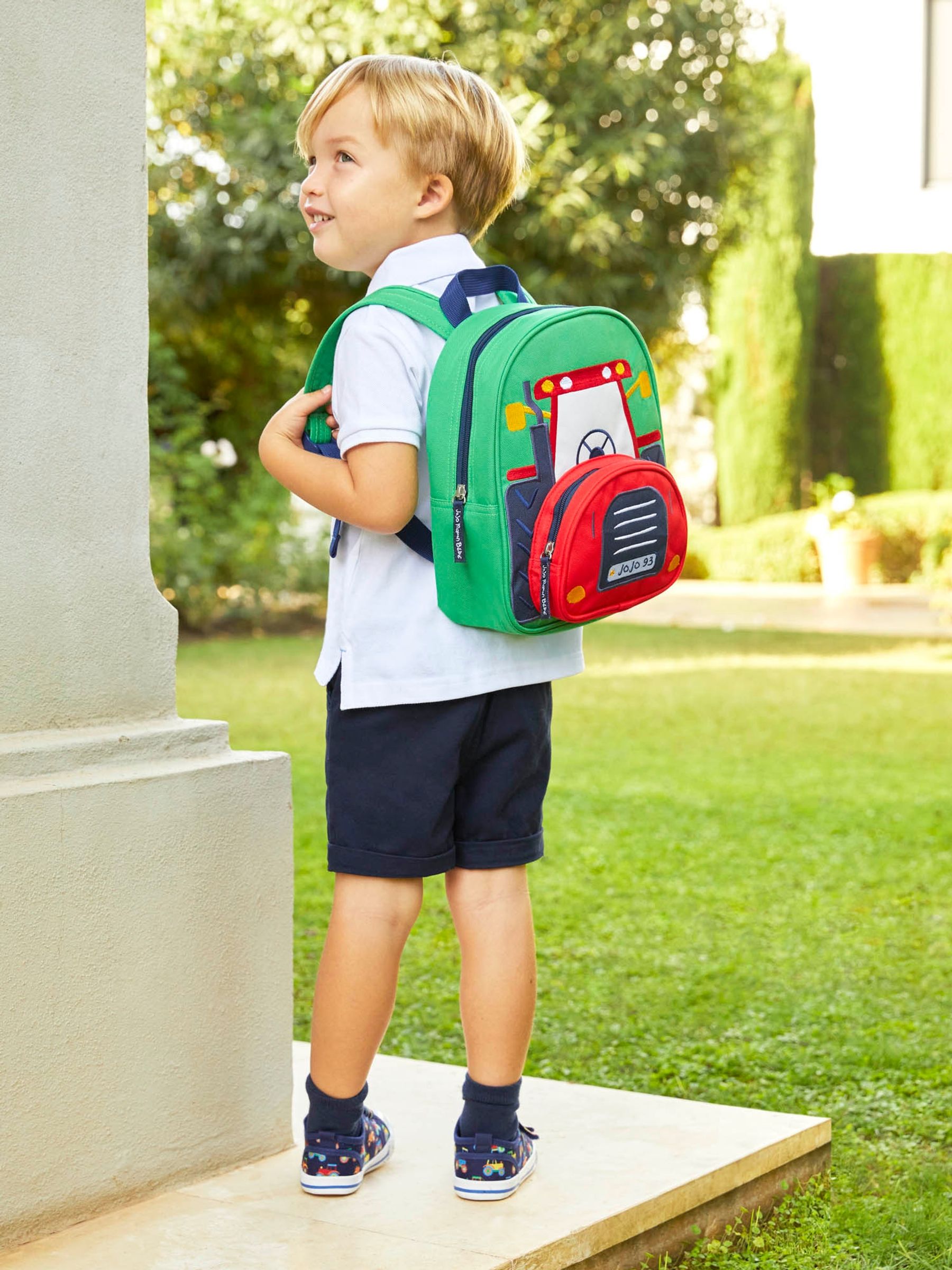Buy JoJo Maman Bebe Red Tractor Character Backpack from the JoJo Maman Bebe UK online shop