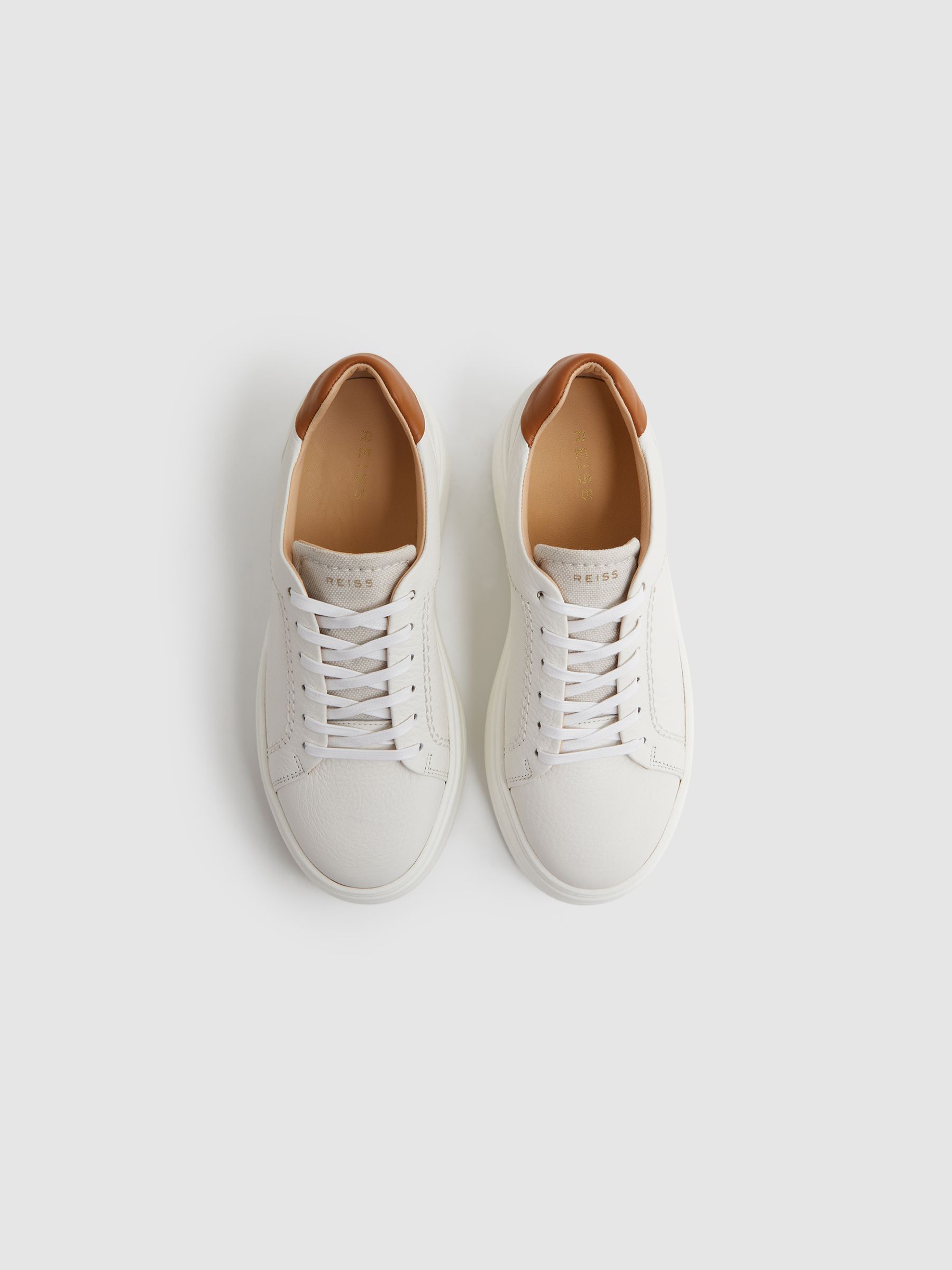 Reiss white trainers clearance