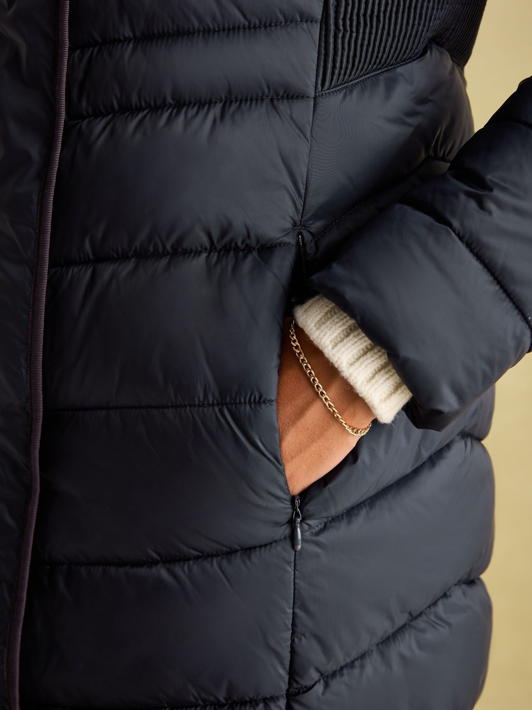 Joules padded coat navy shop