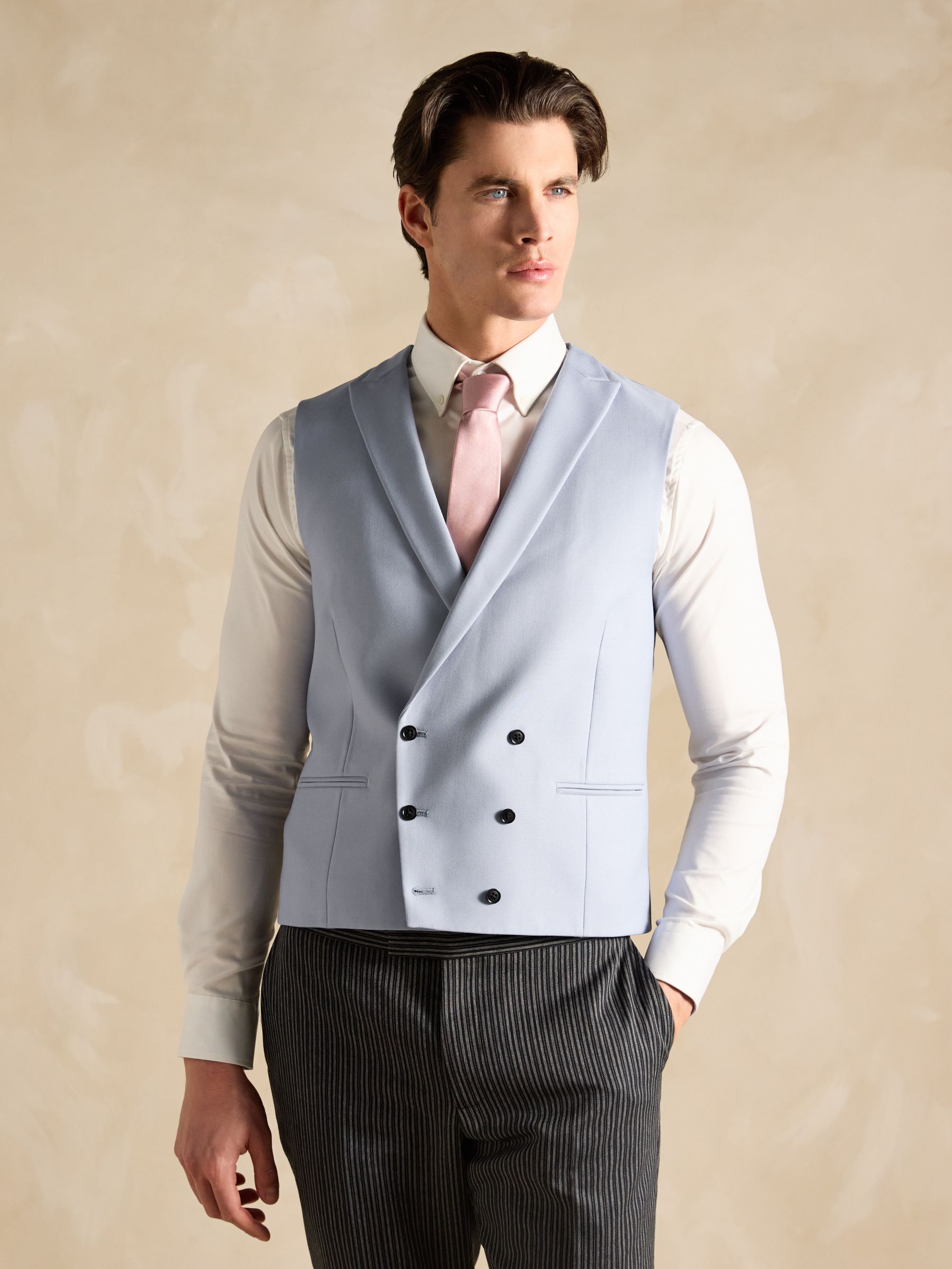 Buy Joules Light Blue Morning Suit Waistcoat from the Joules online shop