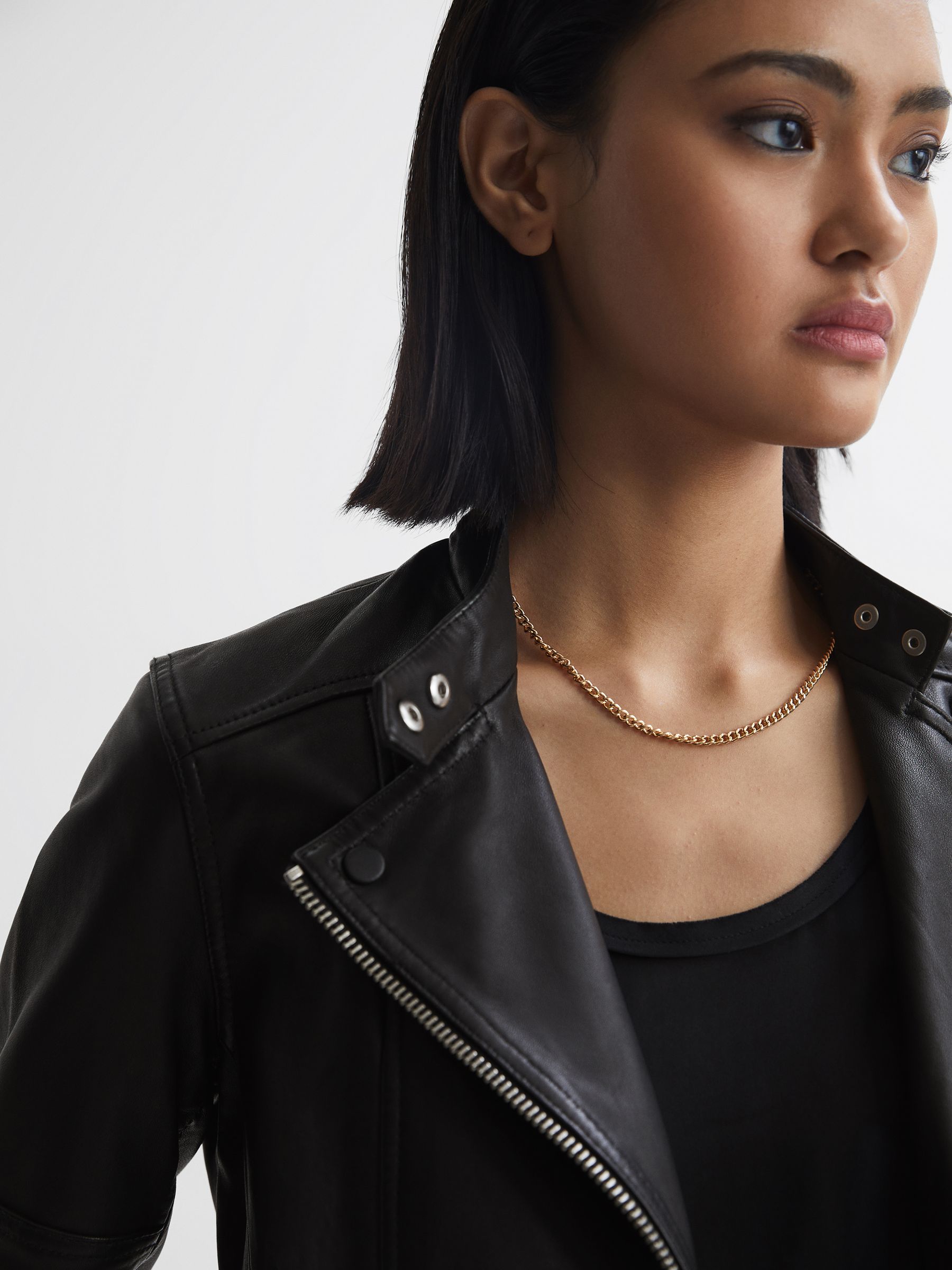Reiss letty leather jacket on sale