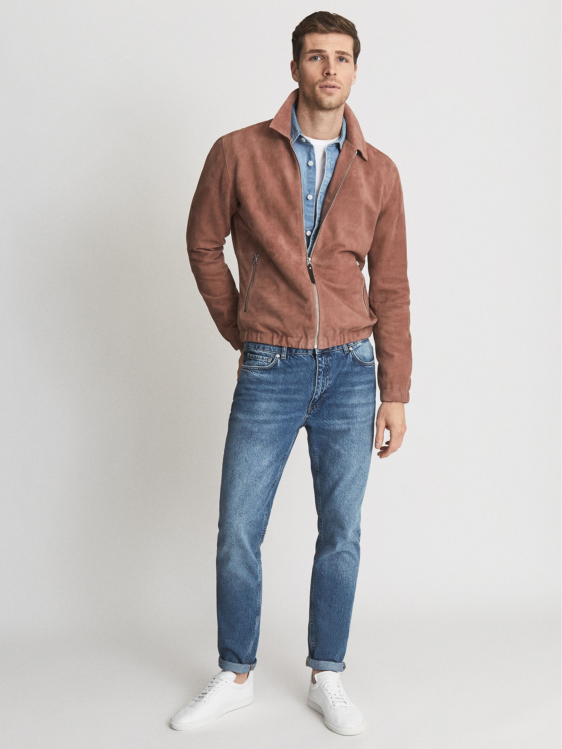 Reiss aries suede jacket top