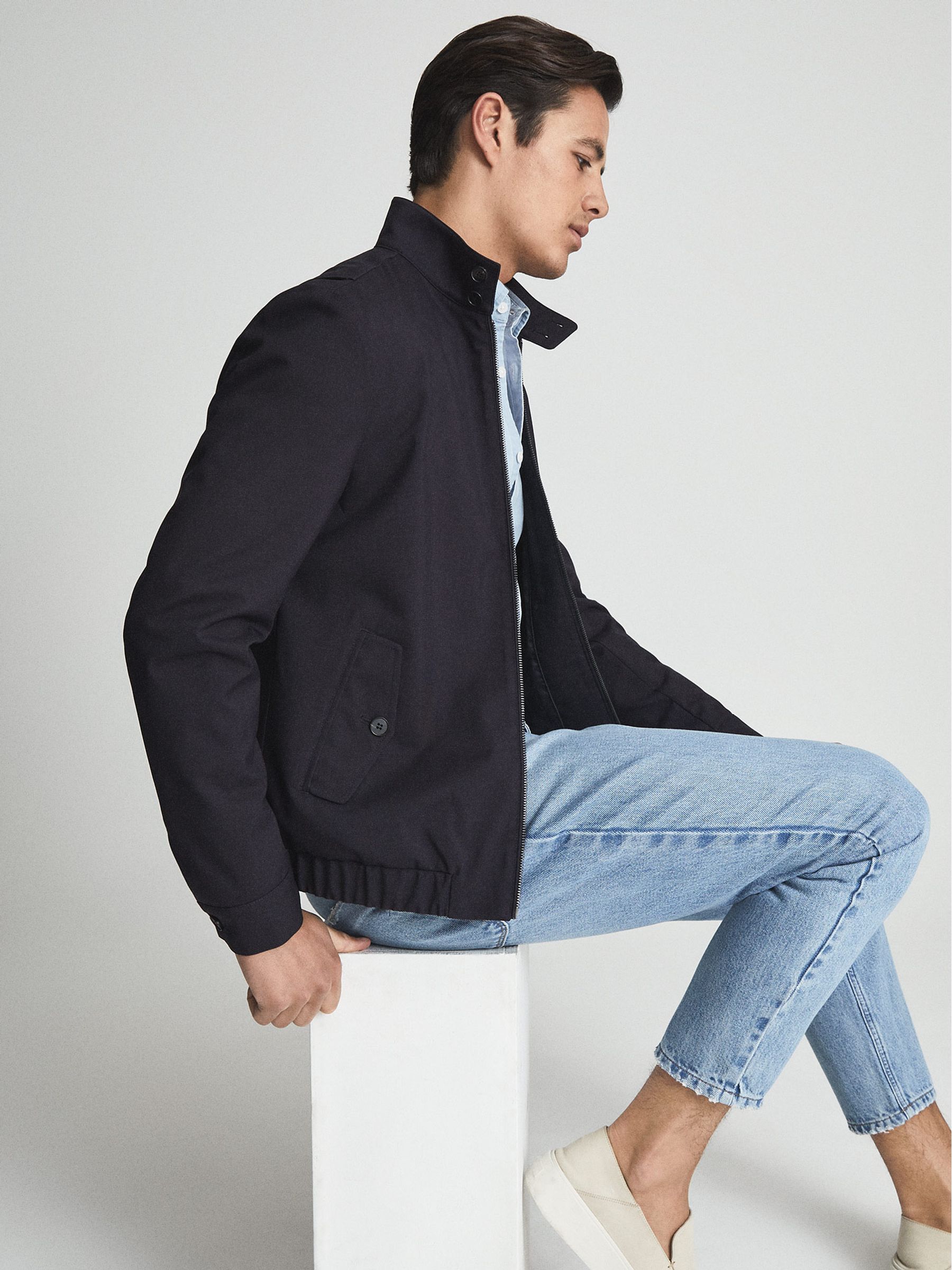 Reiss harrington jacket store