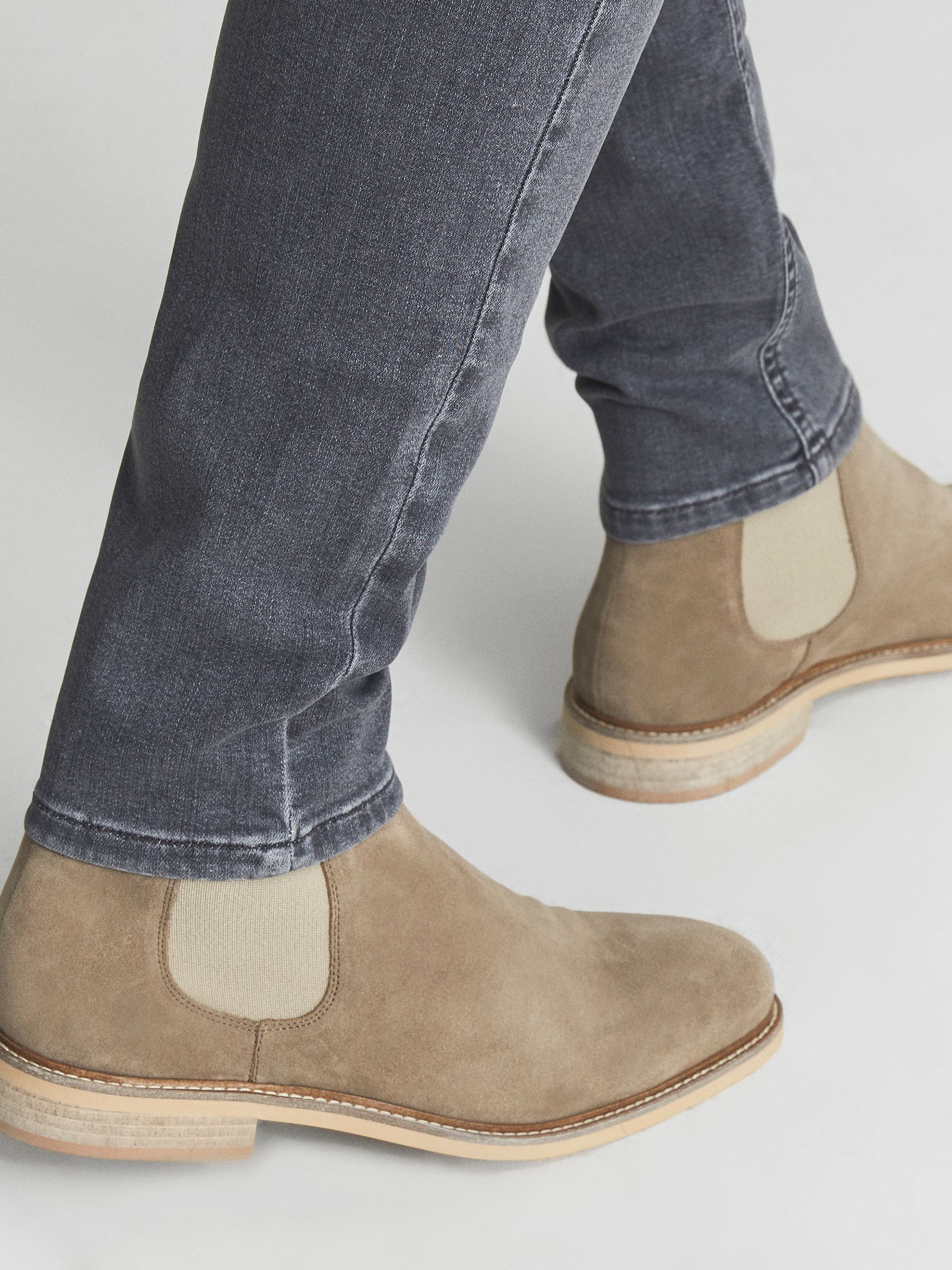 Stone suede chelsea boots mens discount