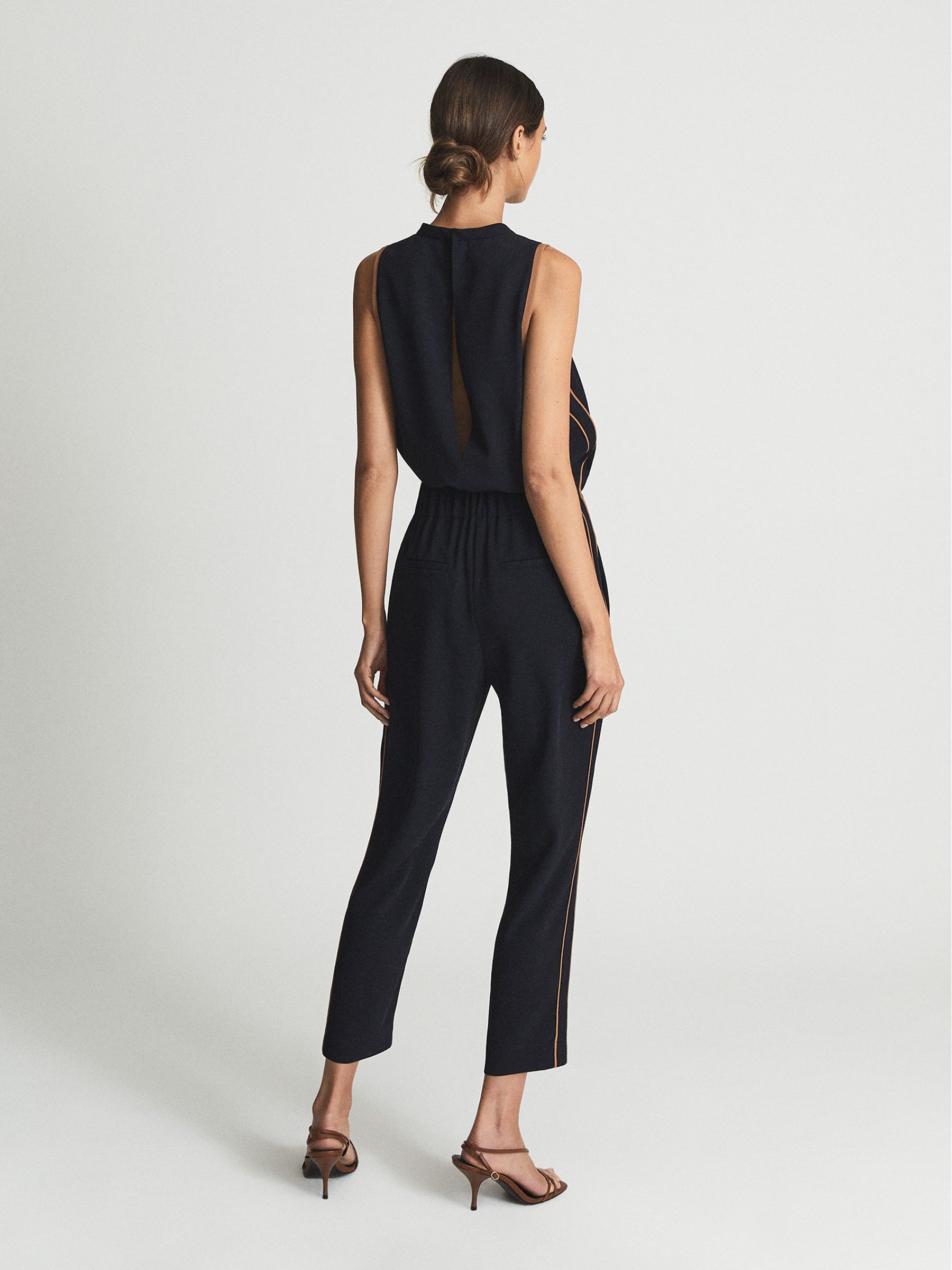 Side stripe jumpsuit shop