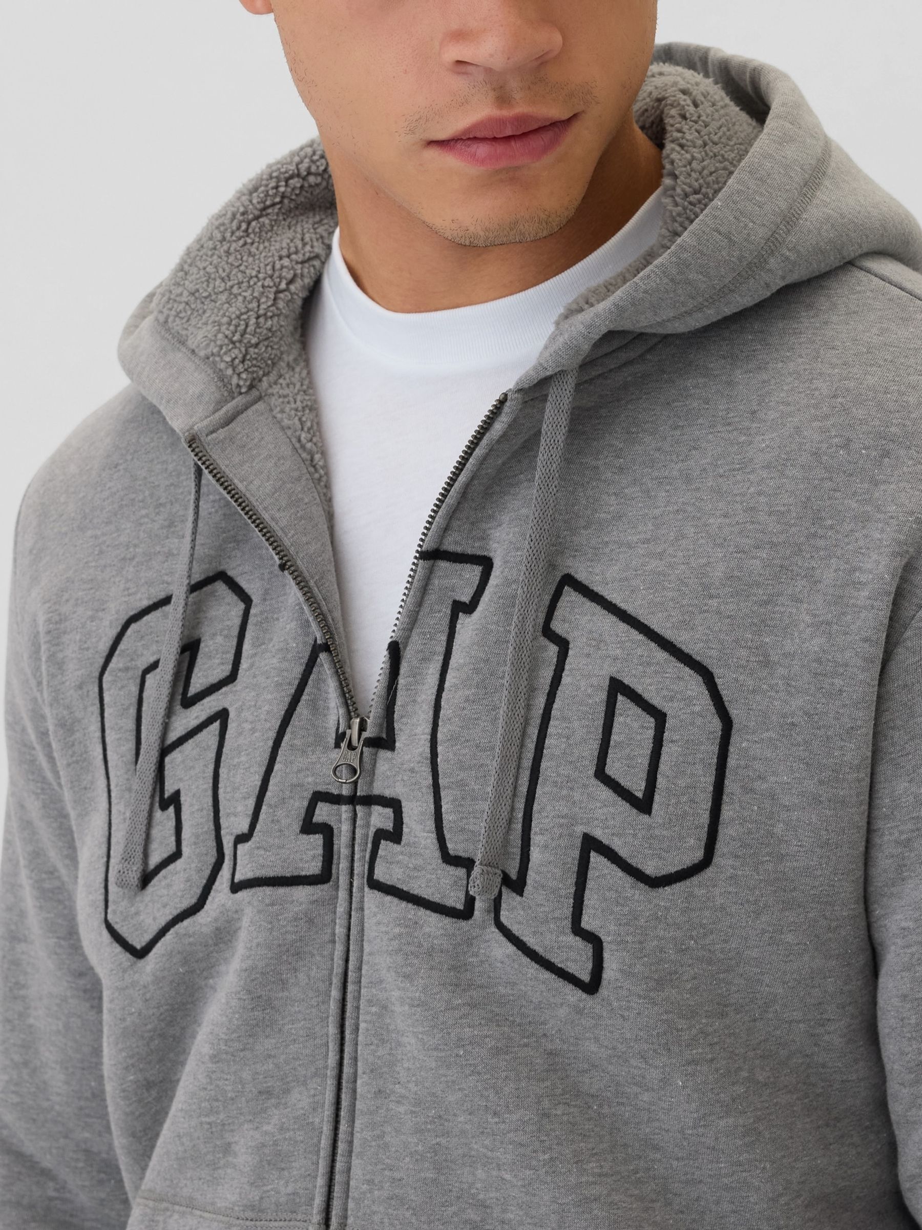 Light grey sherpa pullover shop