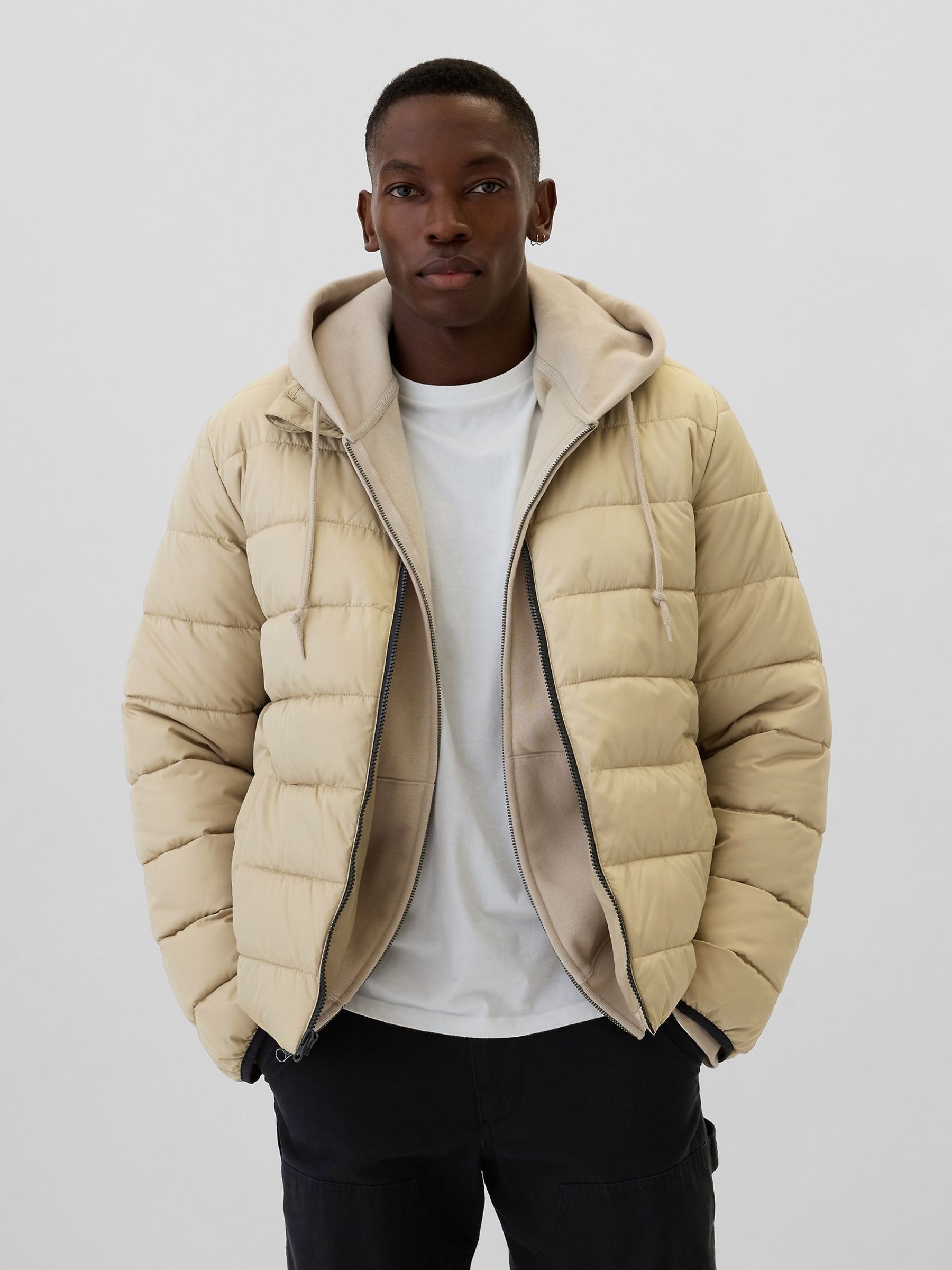 Buy Beige Cold Control Puffer Jacket from the Gap online shop