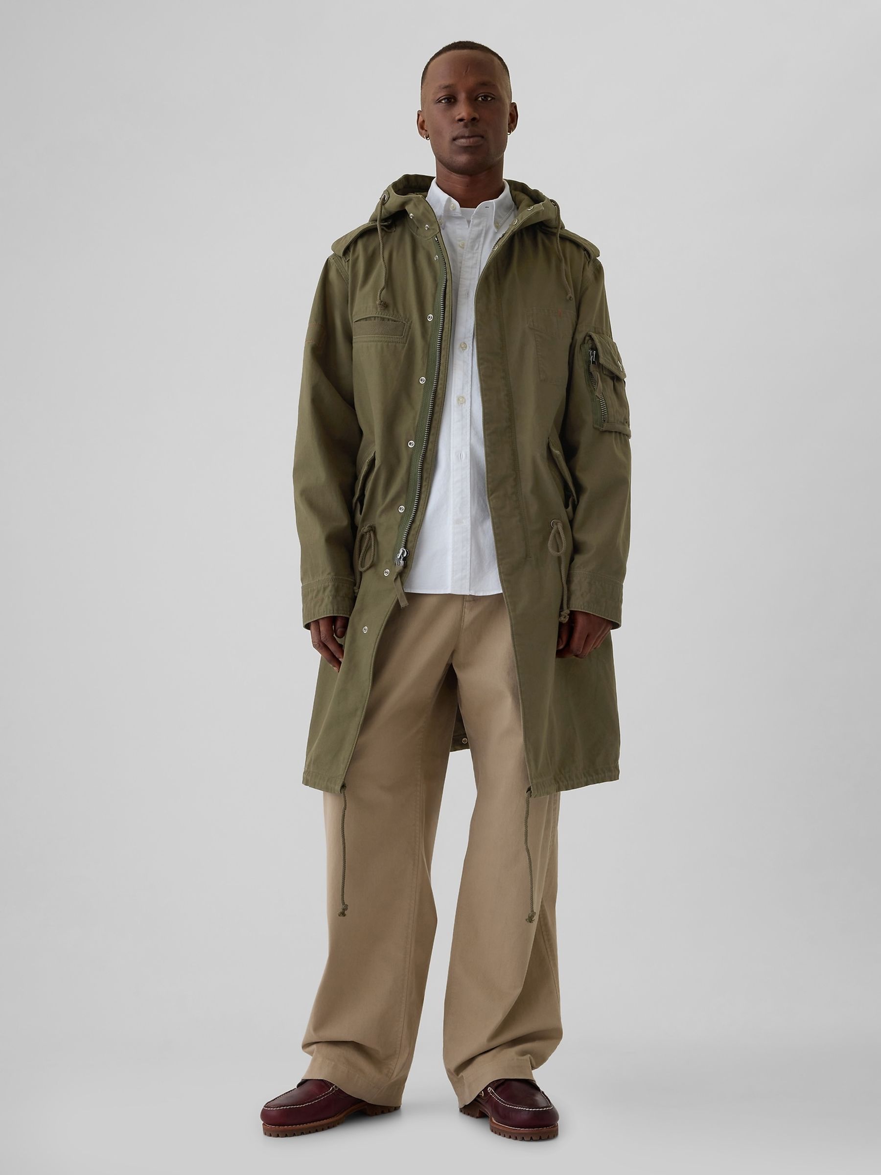 Gap green parka sales