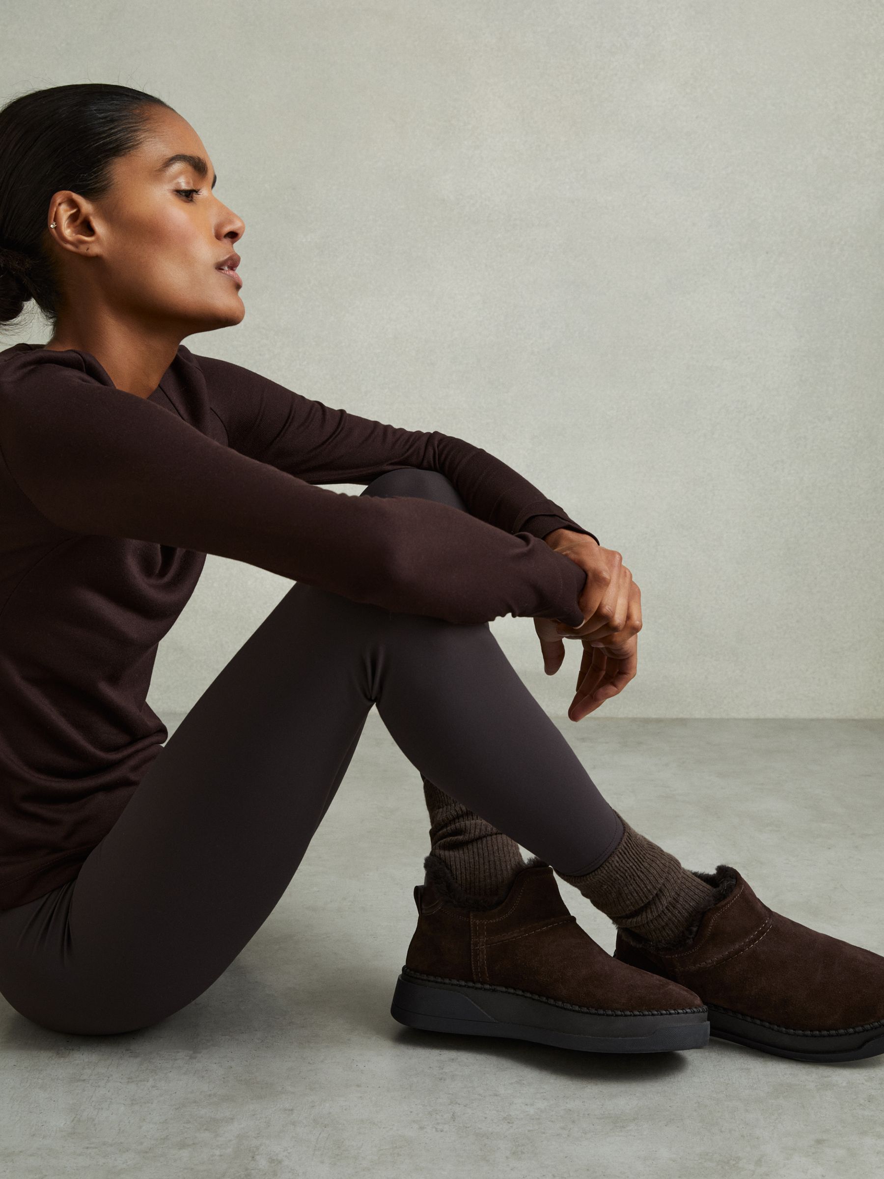 Shearling lined ankle boots on sale