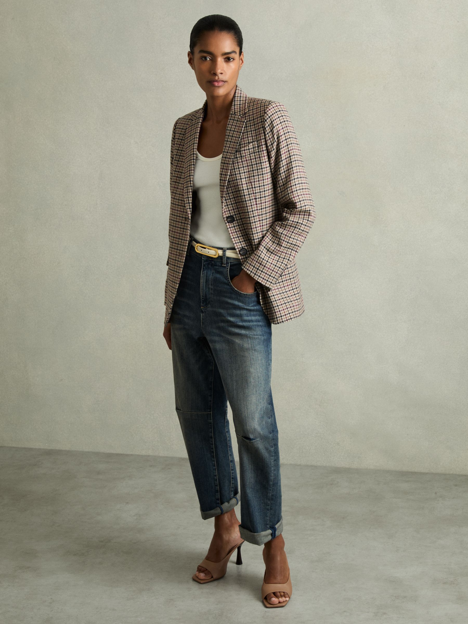 Reiss check blazer store