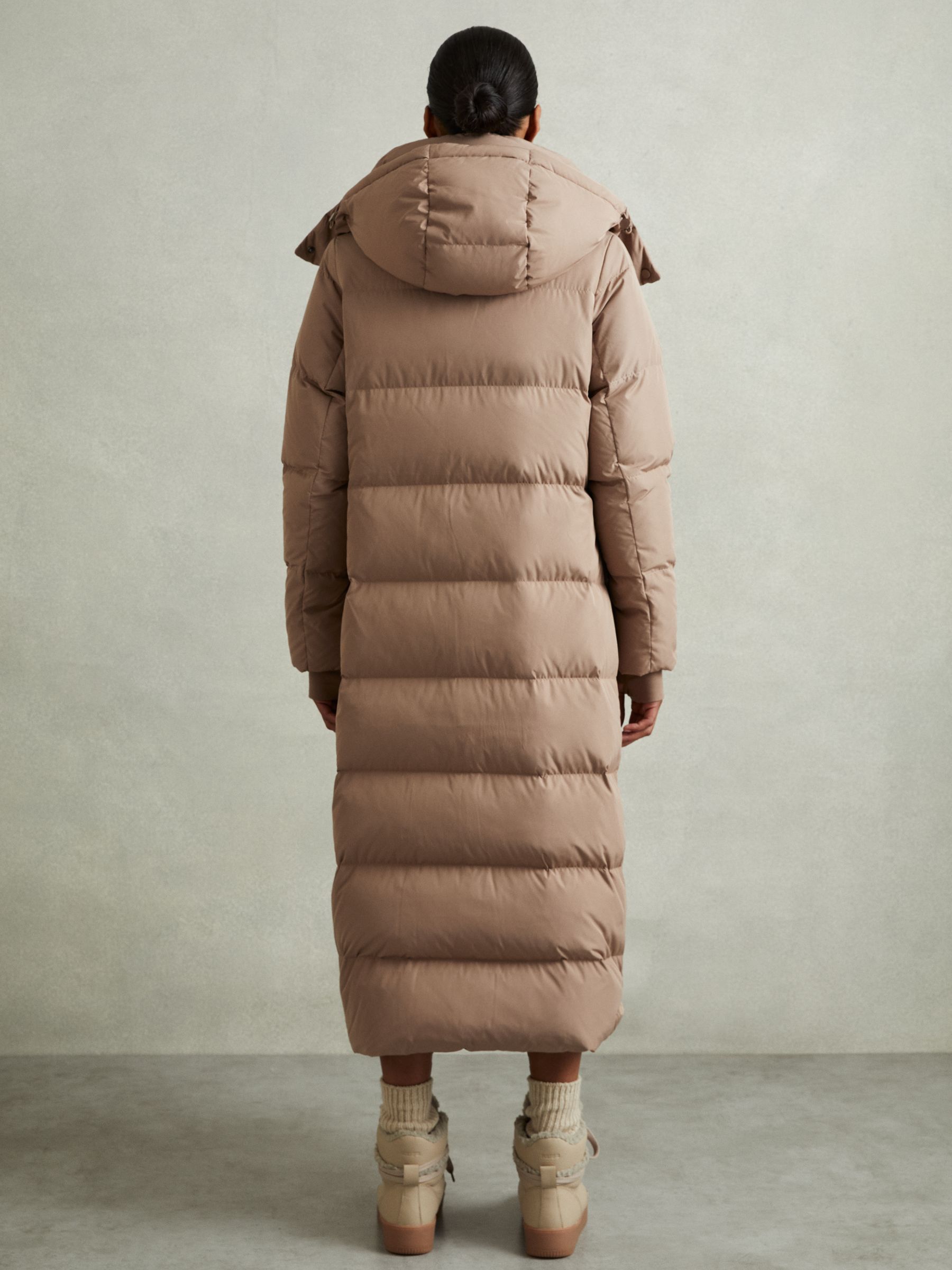 Petite long down puffer coat discount