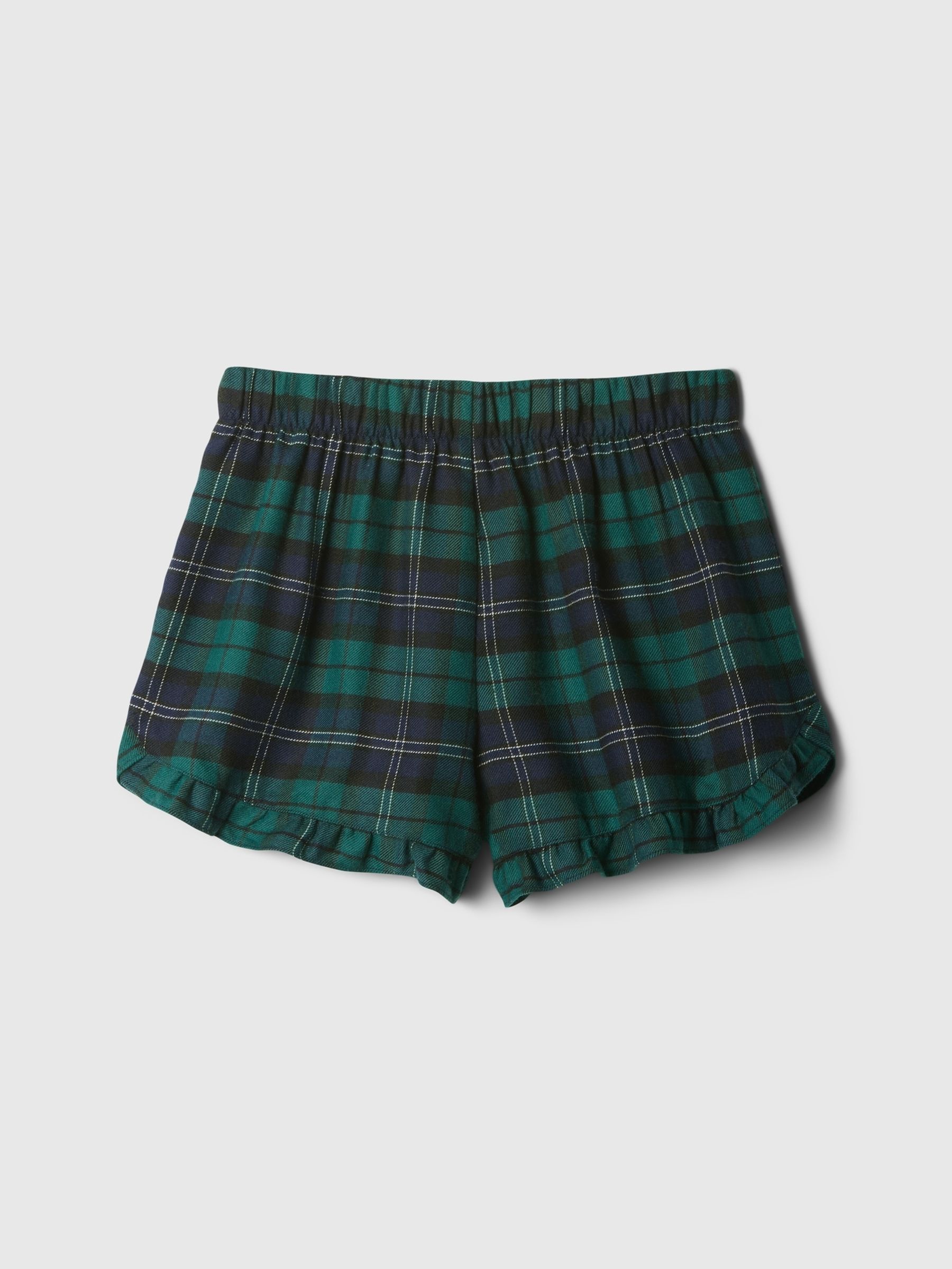 Green plaid pajama shorts 2025