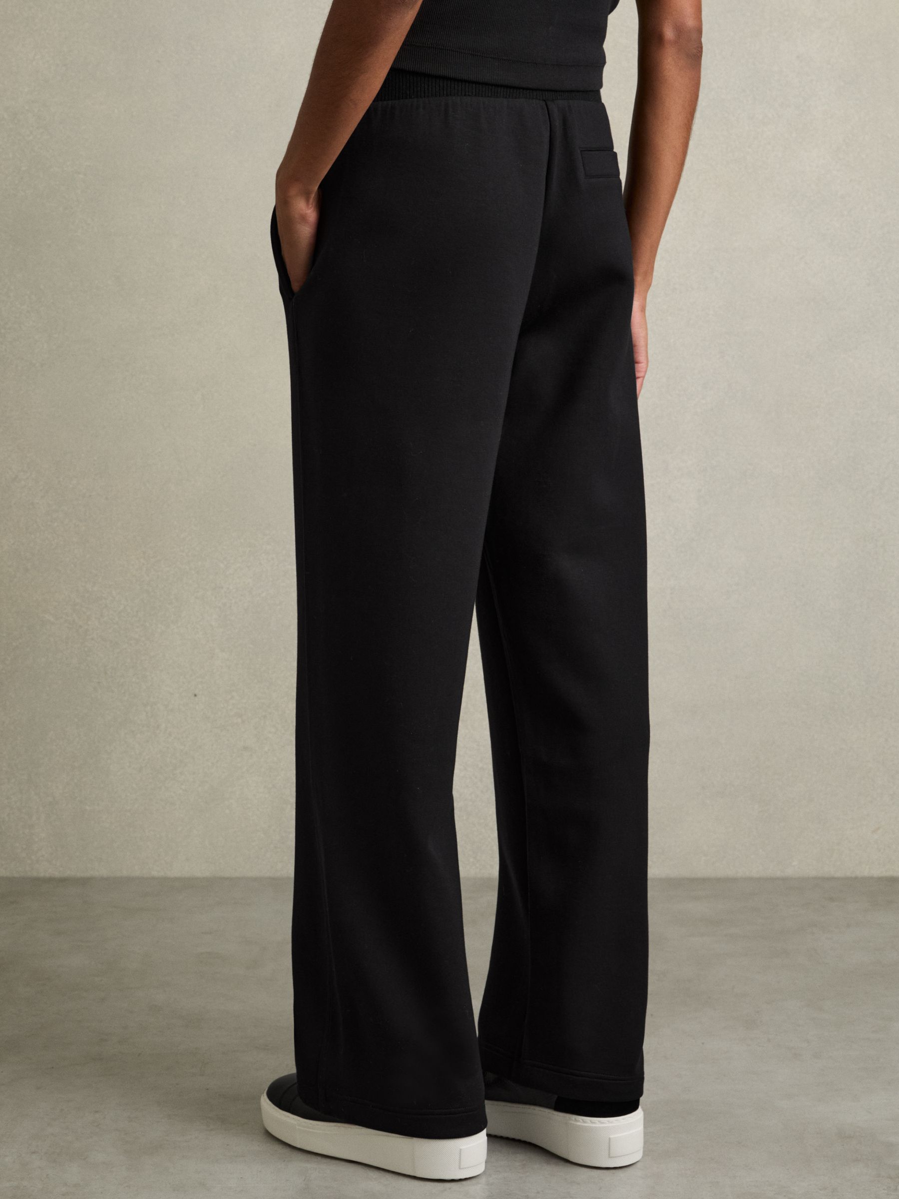 Jersey wide leg joggers clearance