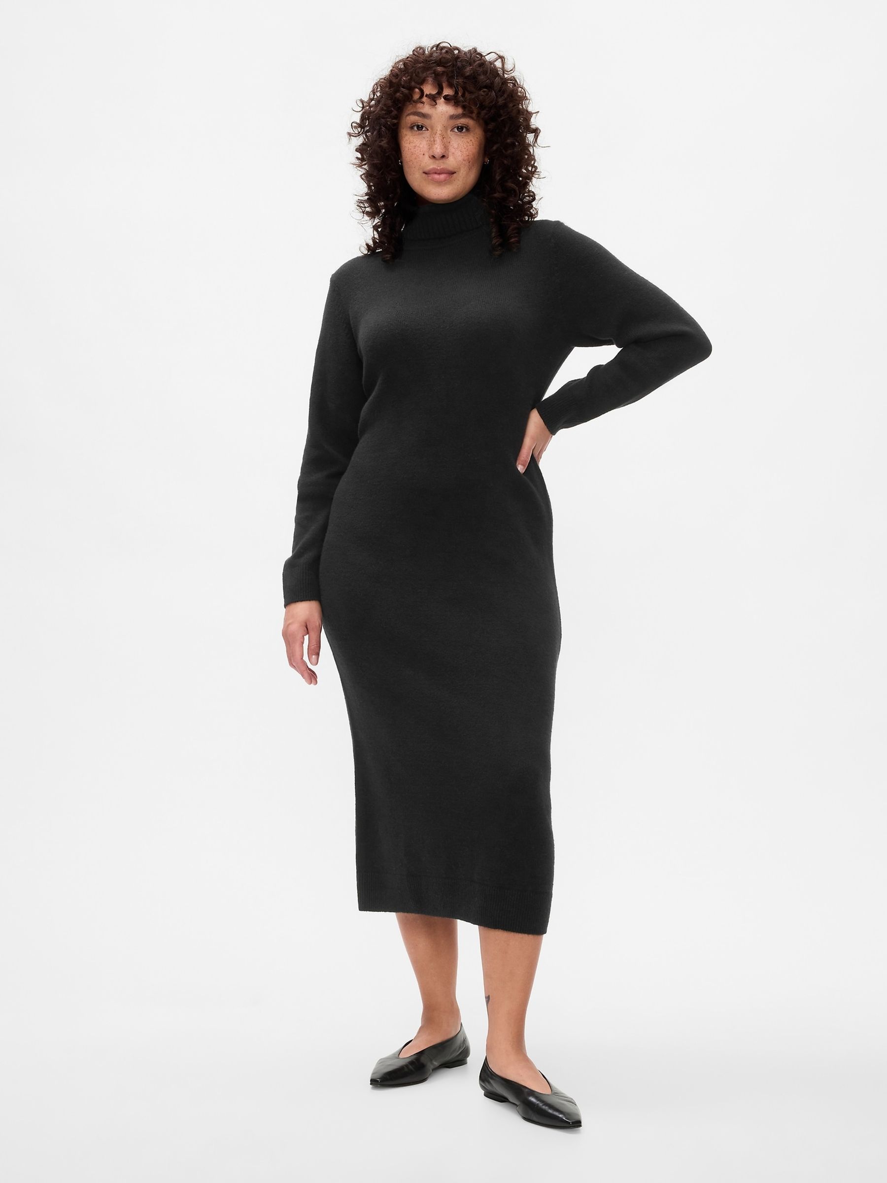 Buy Black CashSoft Turtle Neck Maxi Jumper Dress from the Gap online shop