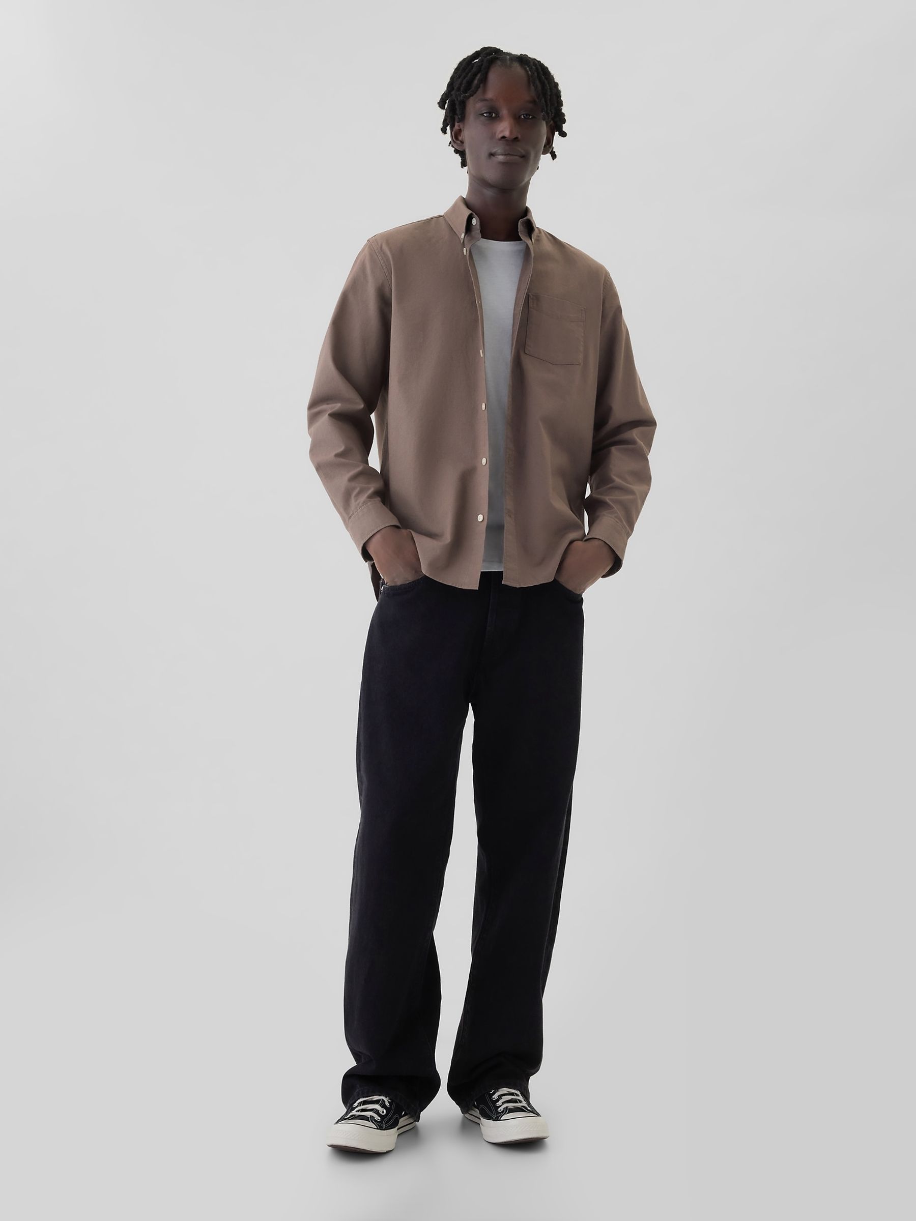Brown oxford shirt online