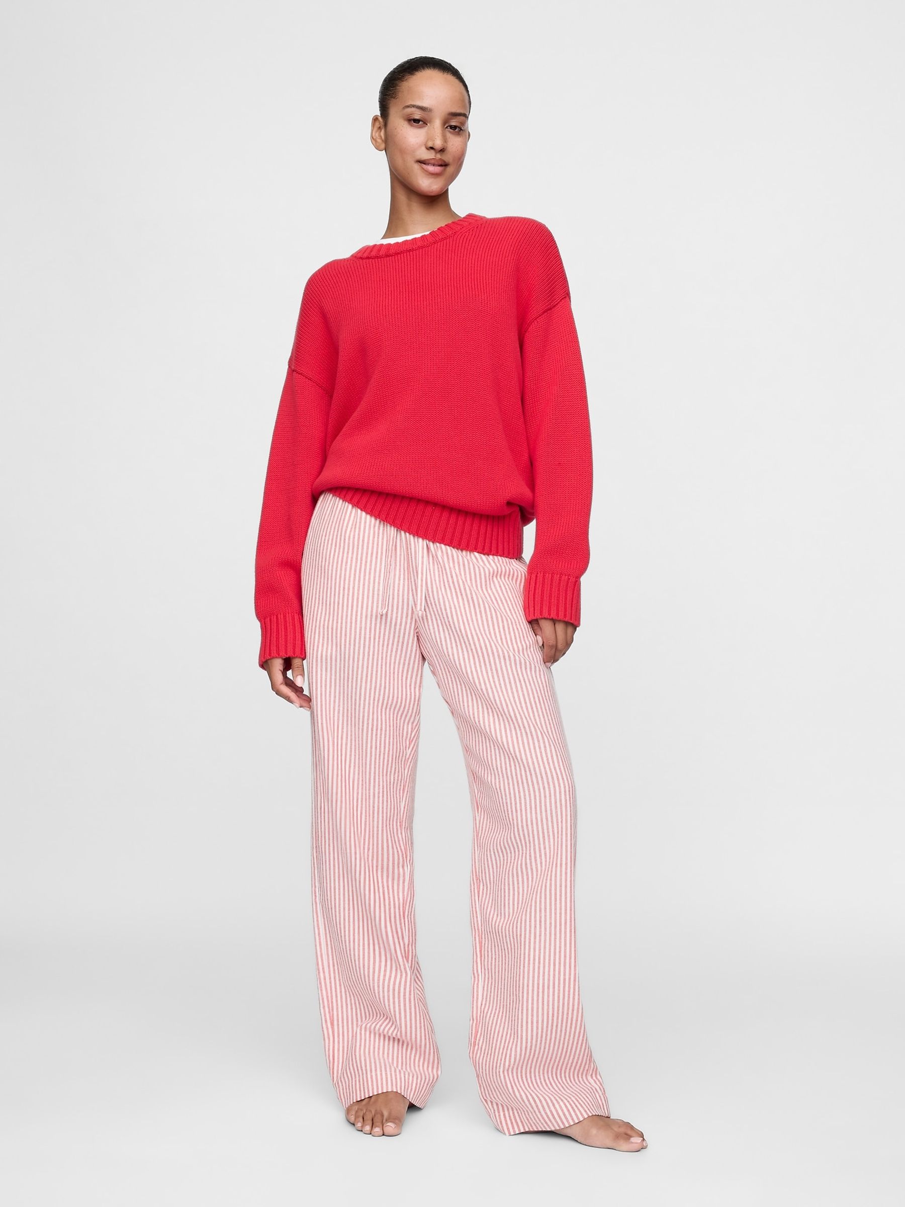 Buy Red Matching Family Christmas 100 Cotton Stripe Pyjama Bottoms from the Gap online shop