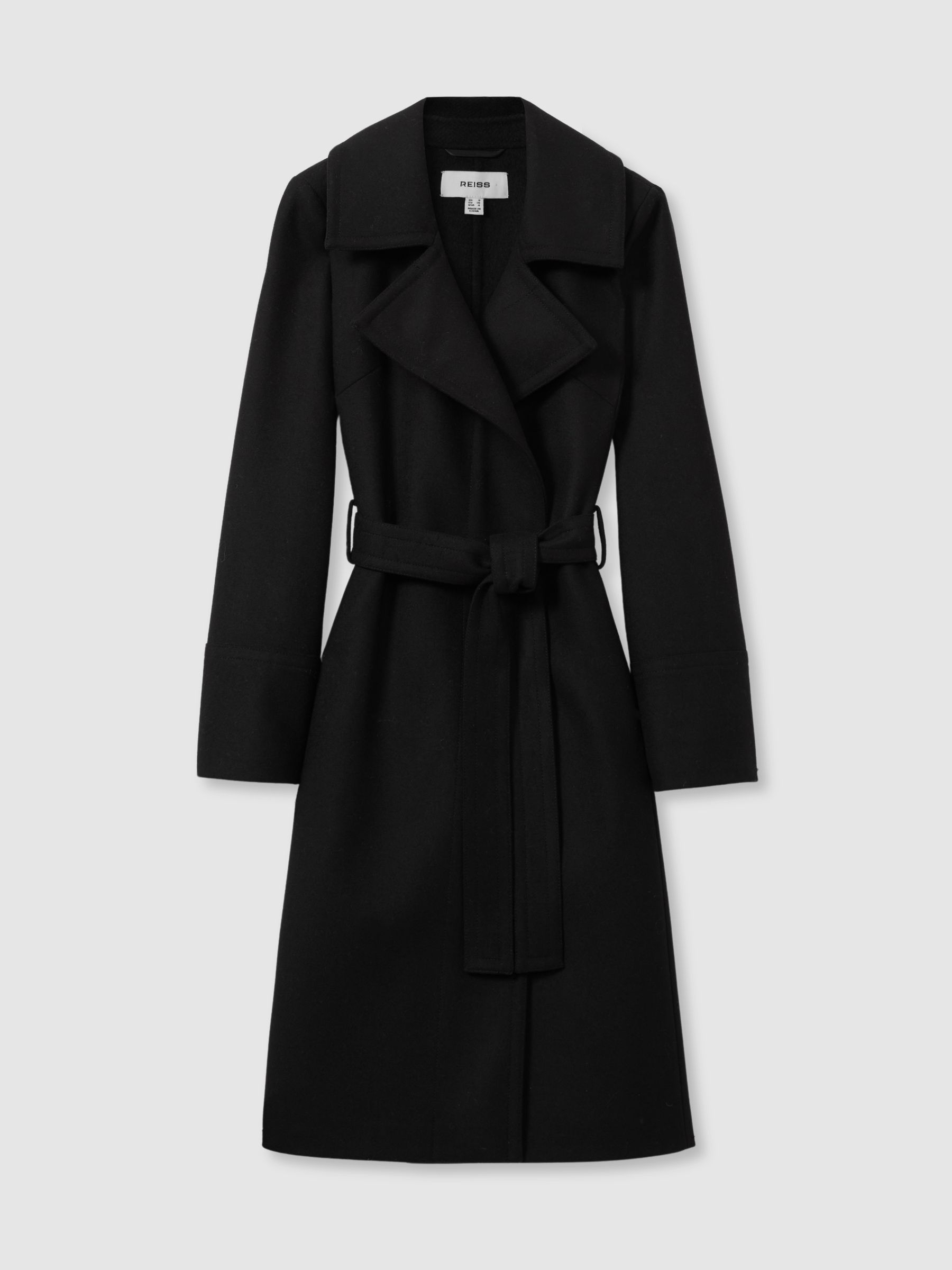 Reiss black wool coat store