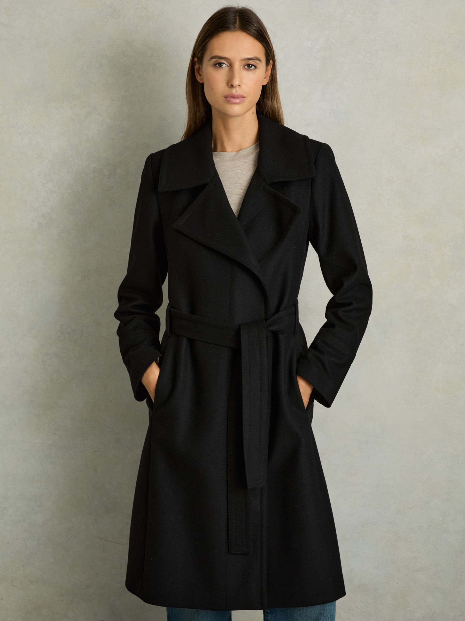 Reiss black coat discount