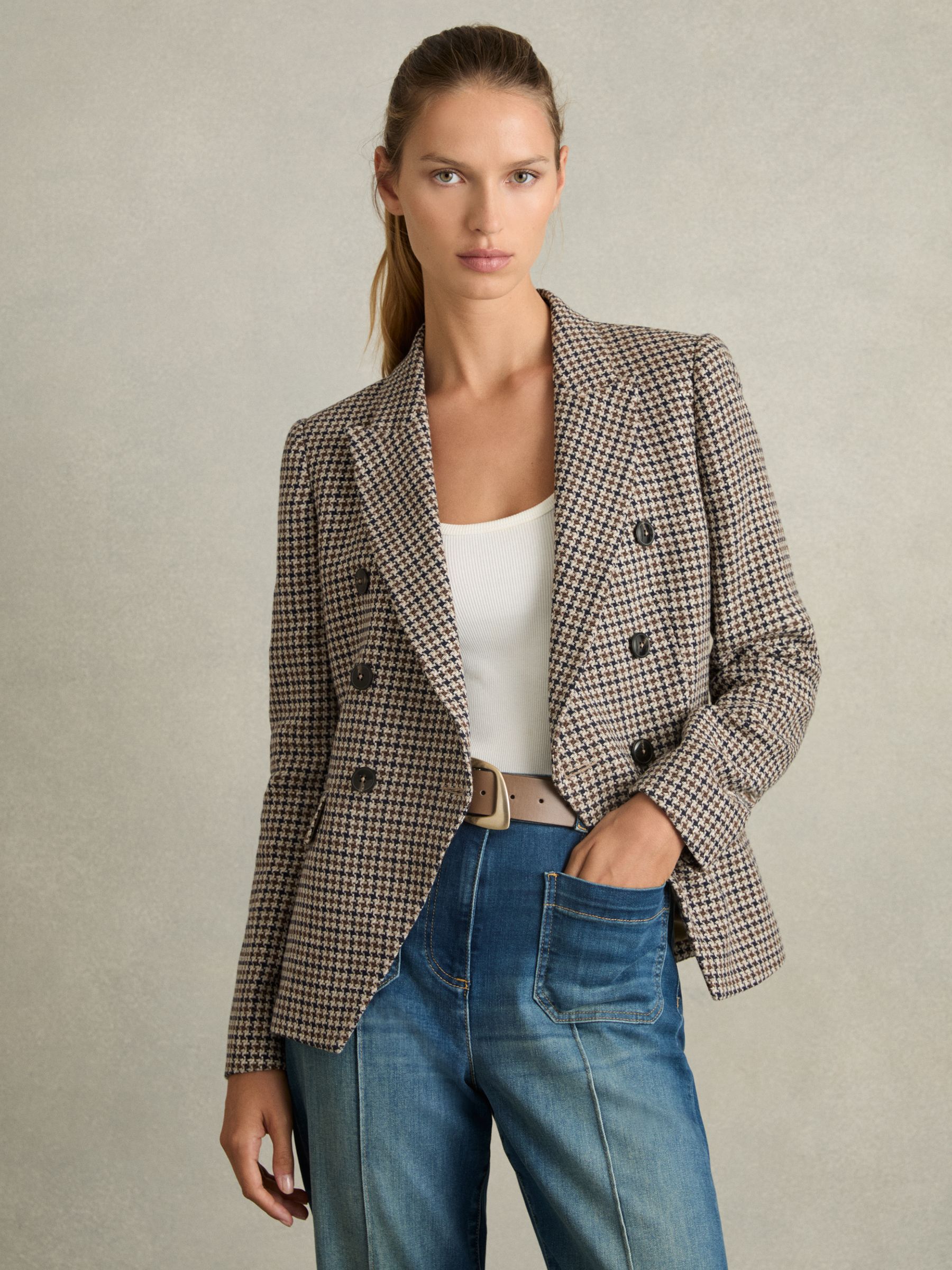 Reiss houndstooth blazer cheap