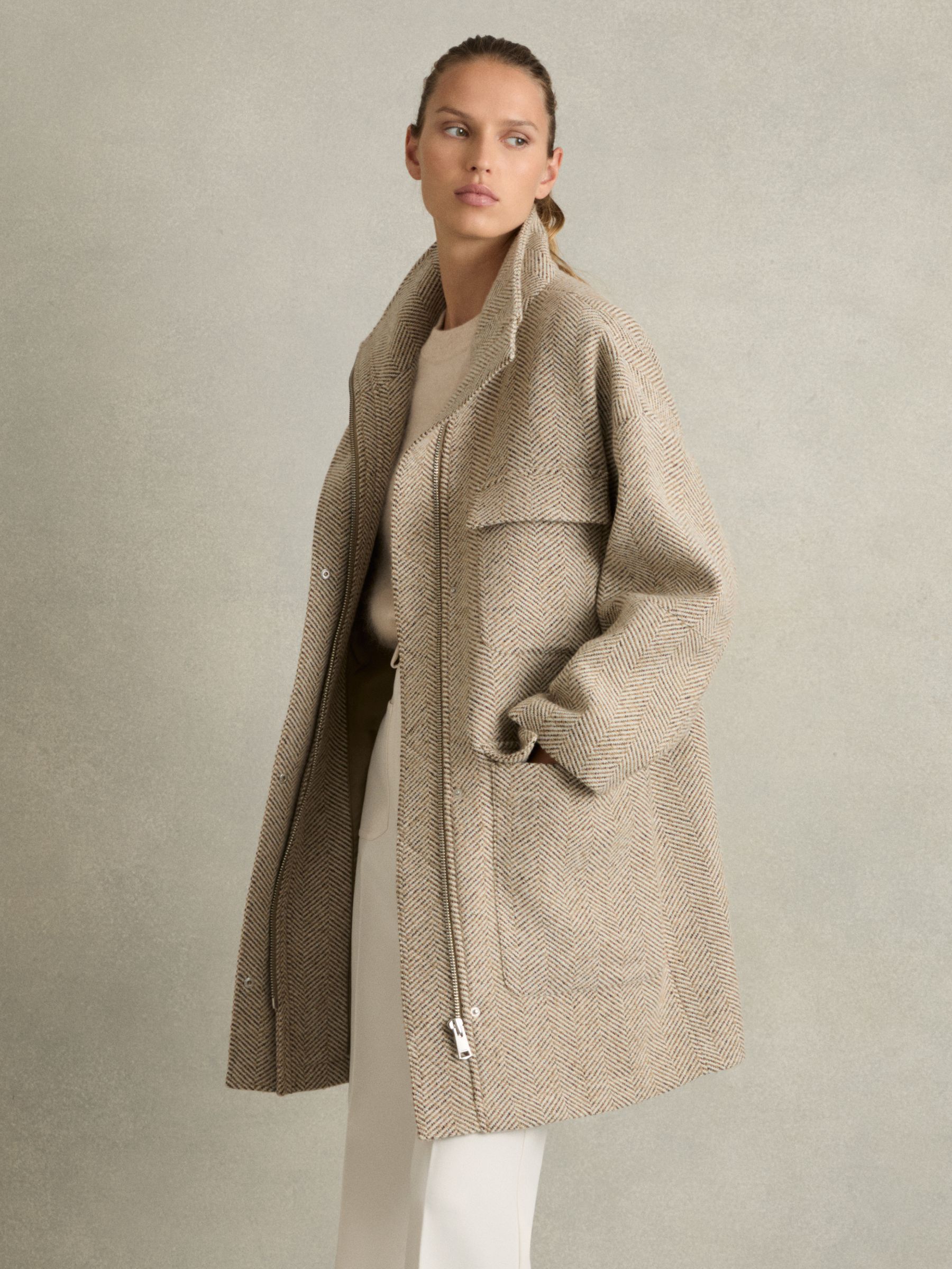 Other stories herringbone coat store