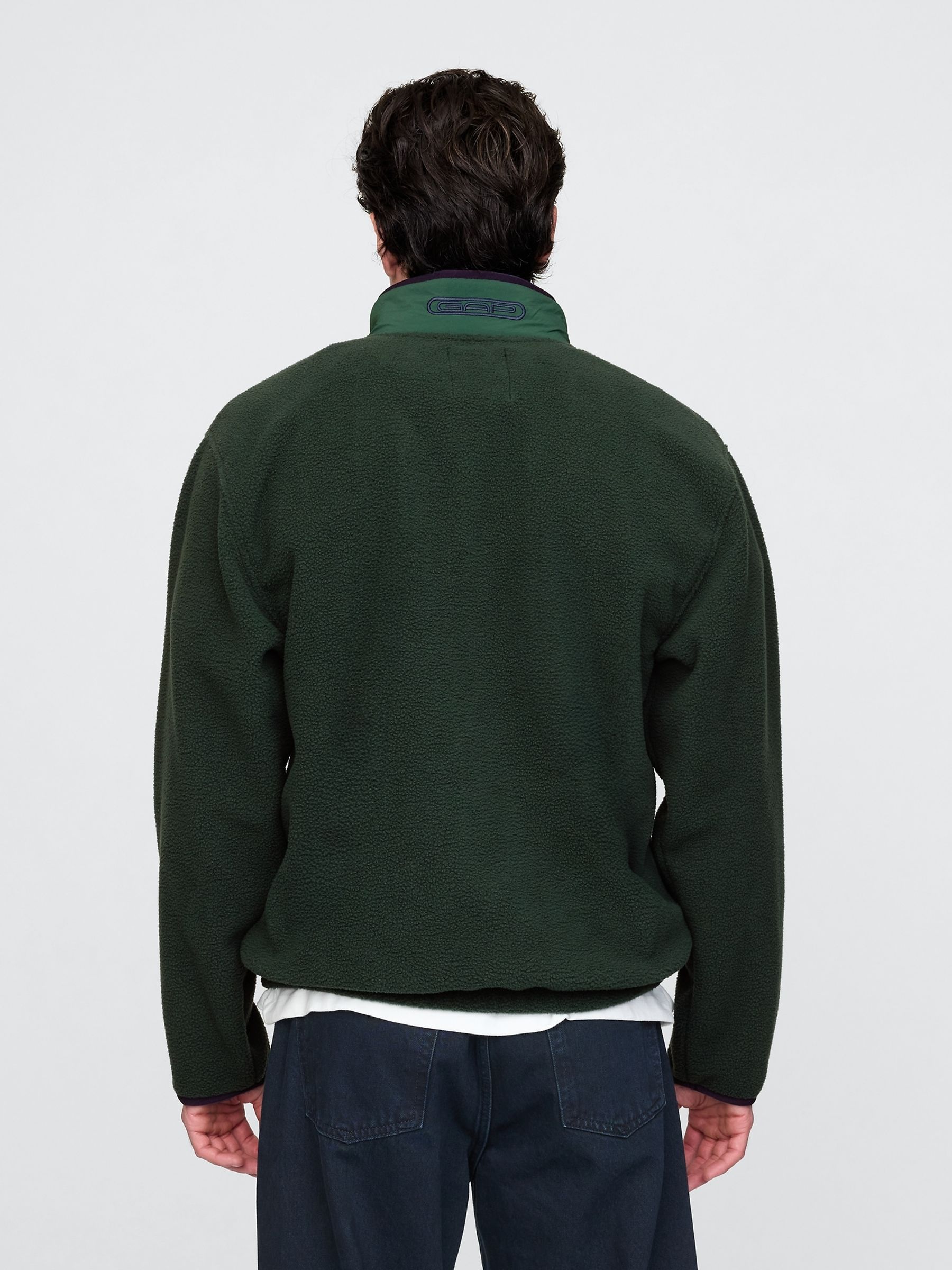 Green sherpa sweater online