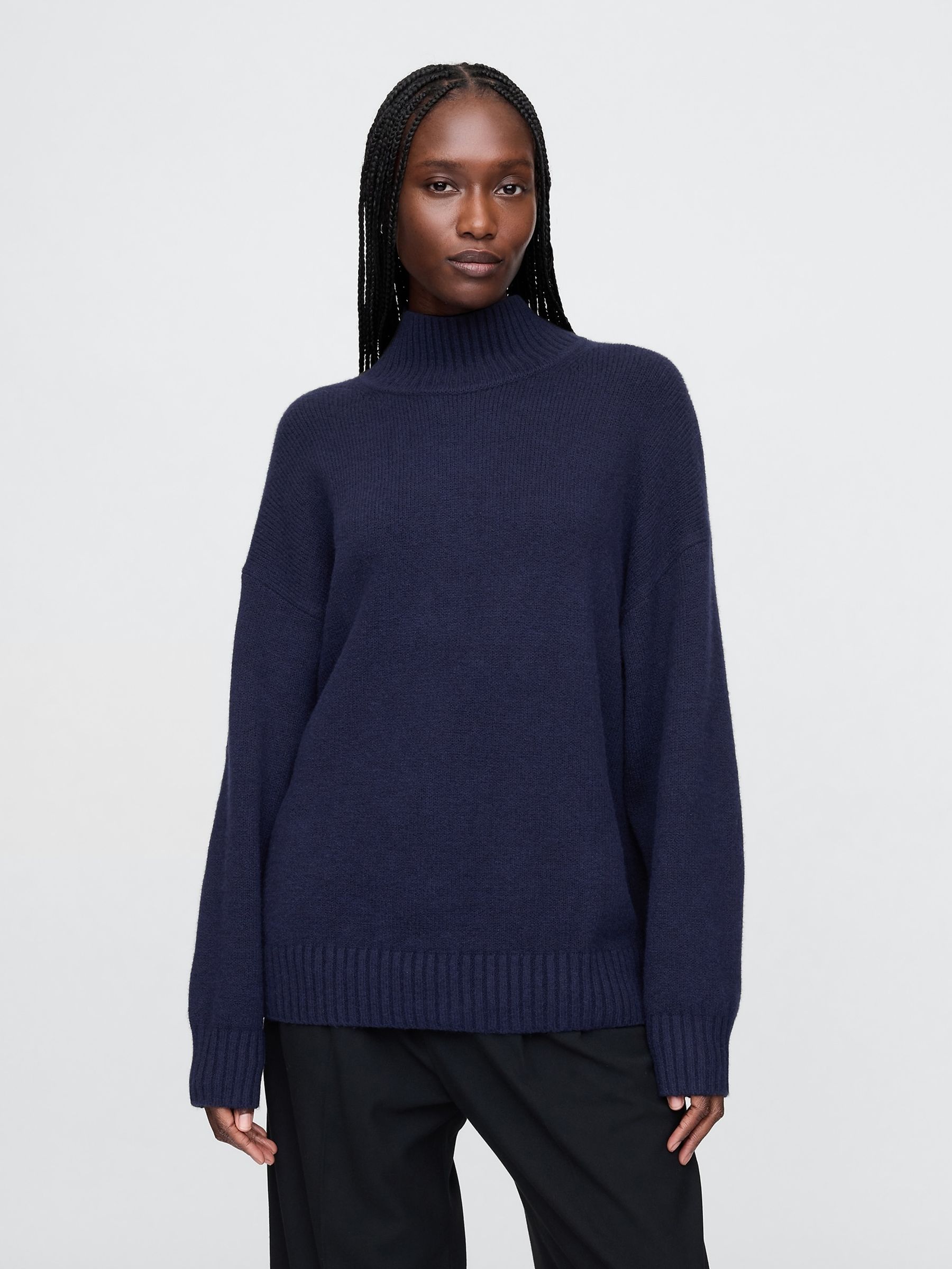 Ribbed mock turtleneck shop