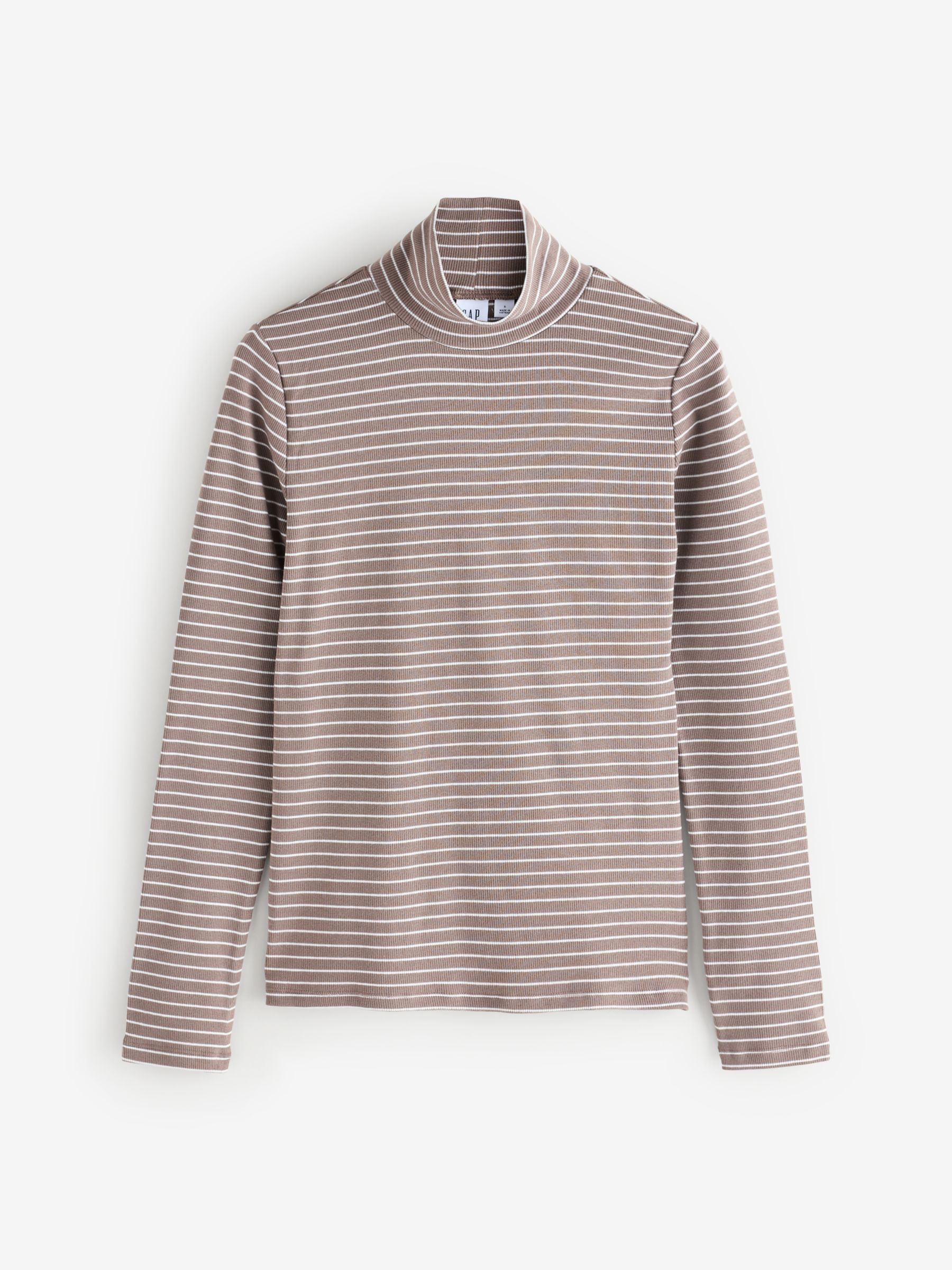 Brown Long Sleeve Turtle Neck Top Gap