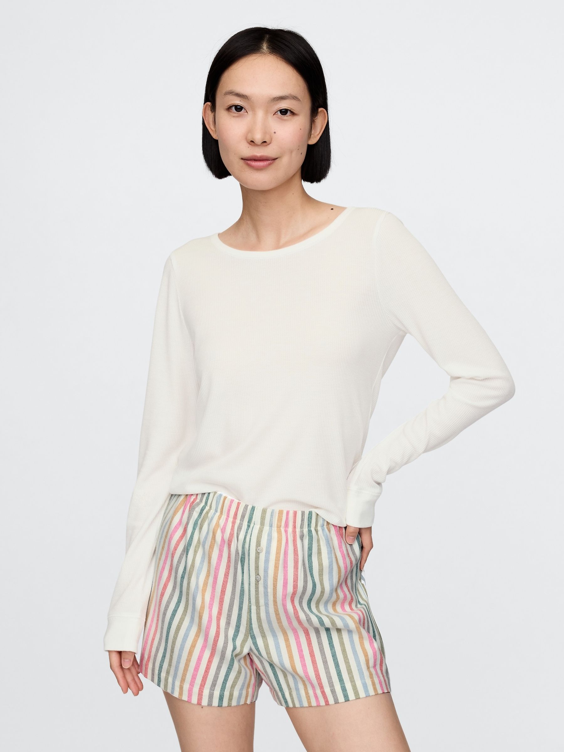 Buy White Waffle Pyjama T Shirt from the Gap online shop