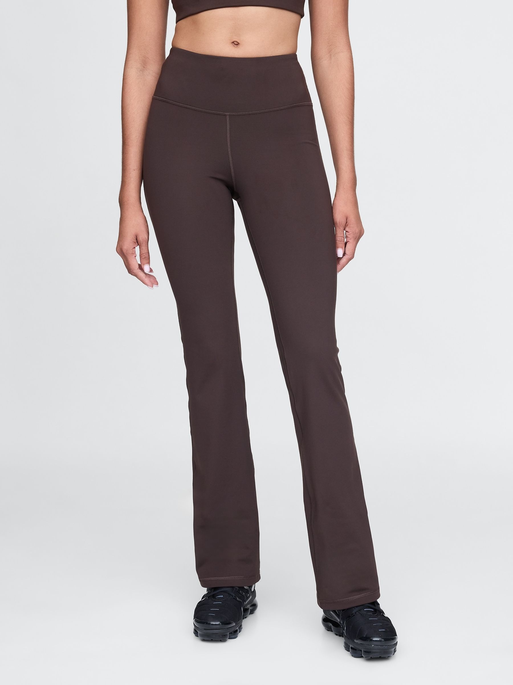 Brown High Waisted Power Stretch Yoga Leggings