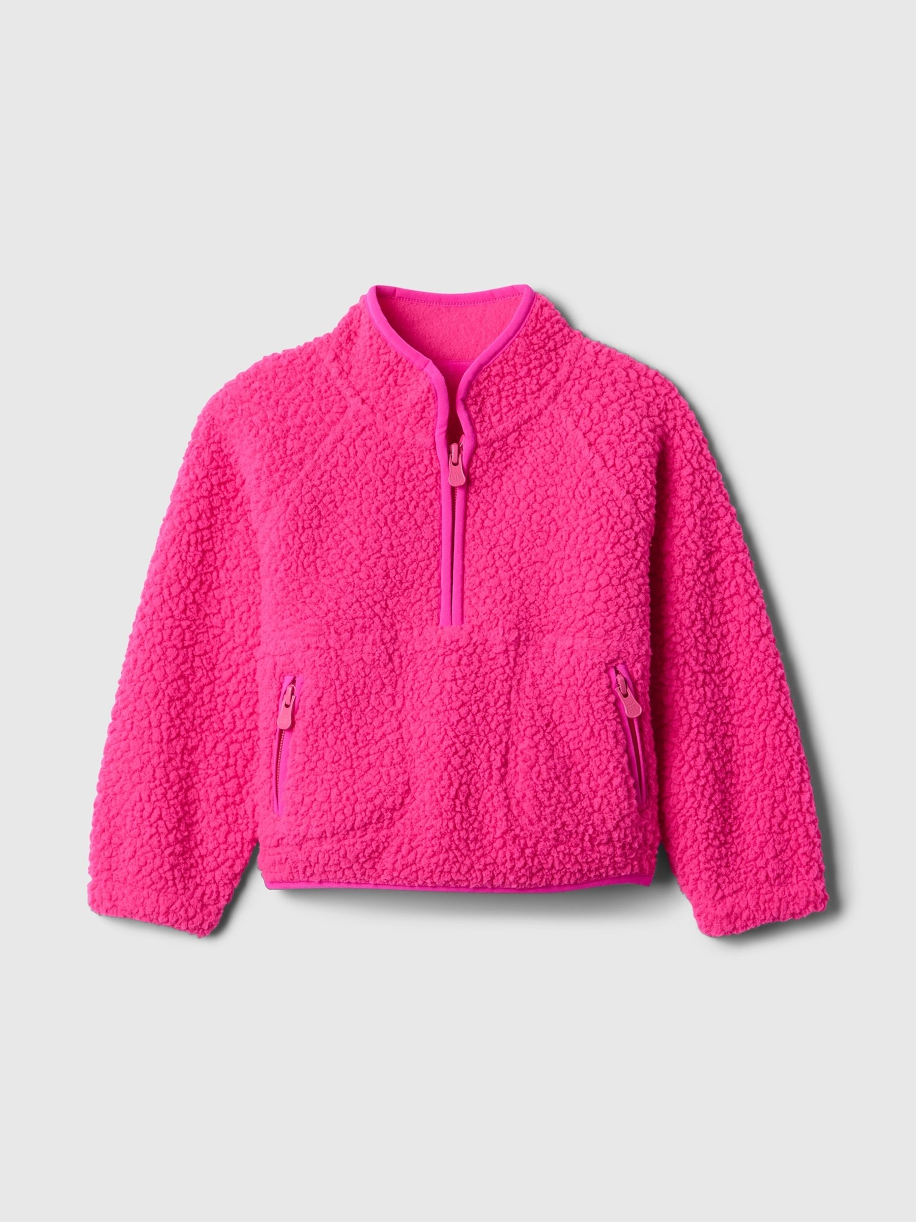Pink Sherpa Half Zip Pullover Fleece 6mths 5yrs